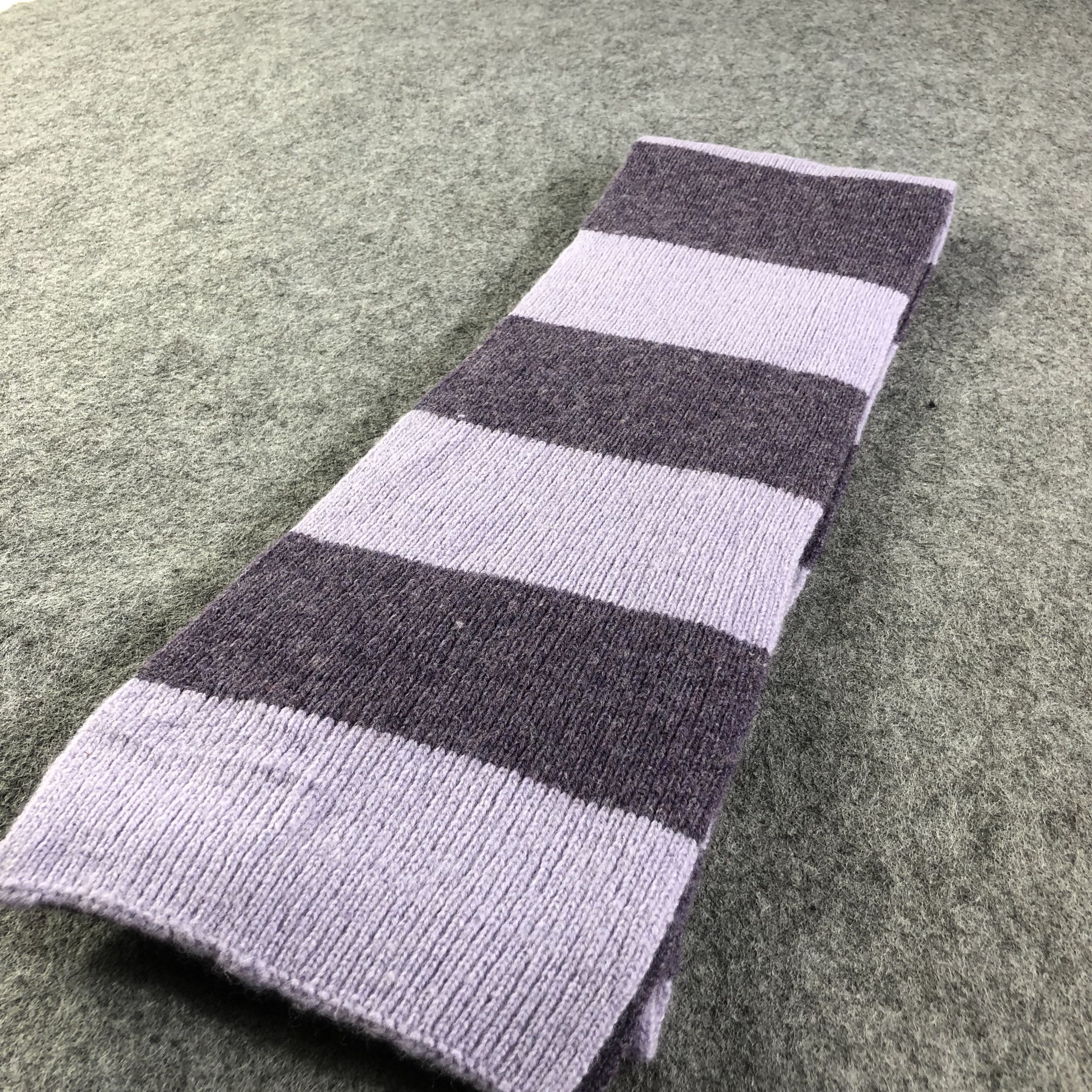 Gap GAP Purple Stripes Wool Scarf Muffler V1606 Size ONE SIZE - 2 Thumbnail