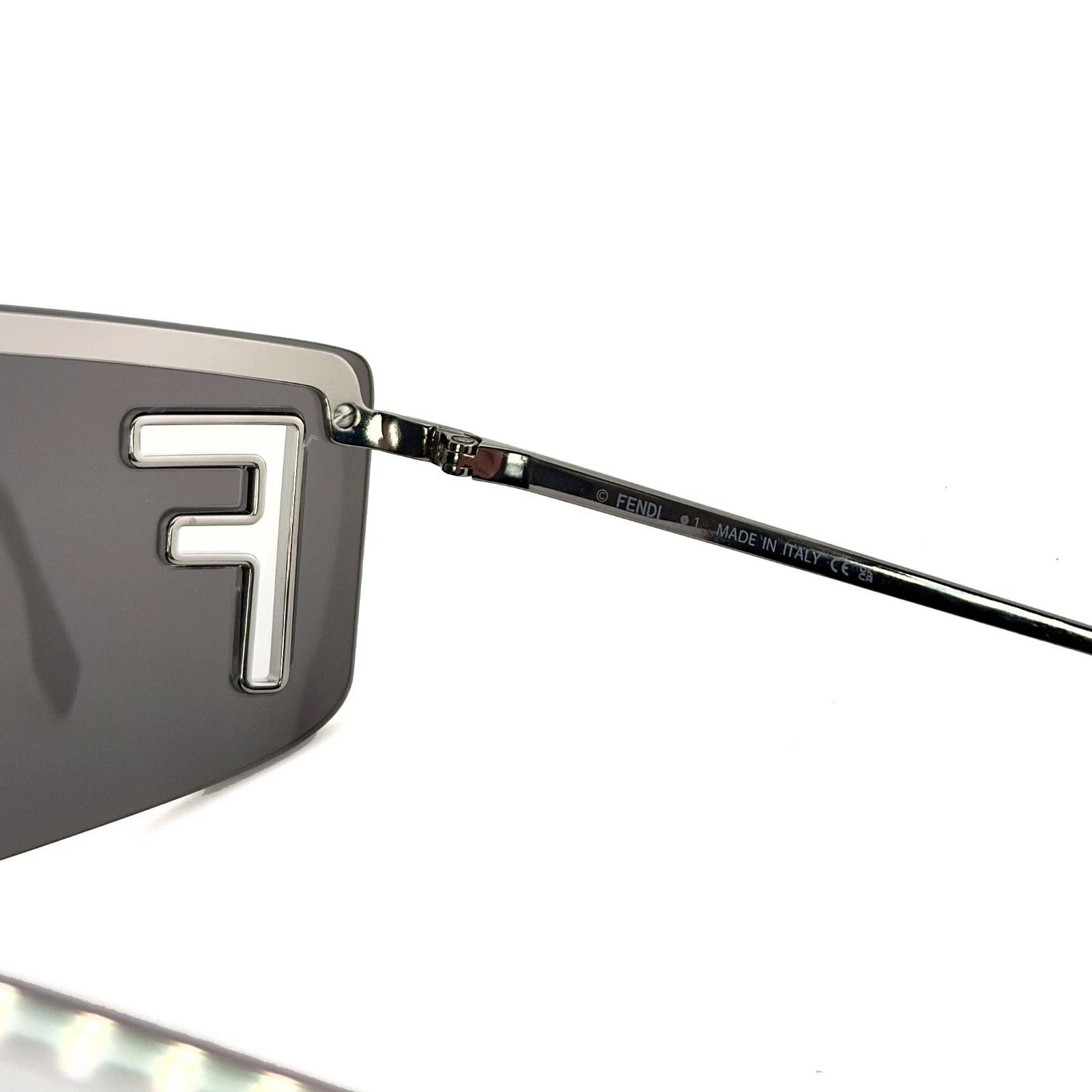 Fendi FENDI SPORT FE40168U Black Silver Logo Wrap Mask 40168 Size ONE SIZE - 6 Thumbnail