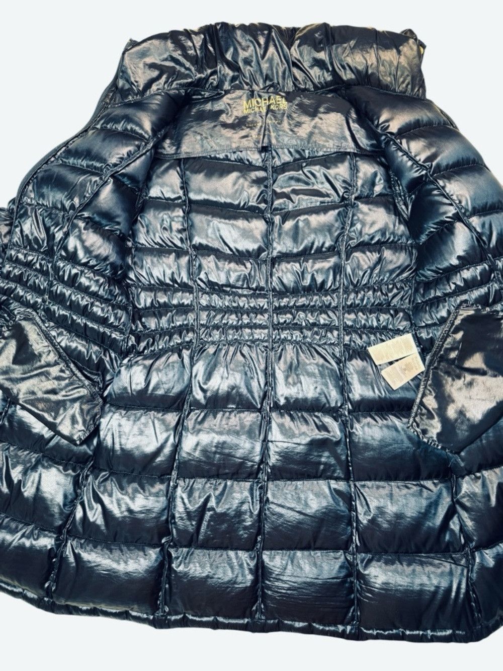 Michael Kors Michael Kors Dark Navy Long Quilted Down Fill Puffer Coat S Size L / US 10 / IT 46 - 6 Thumbnail