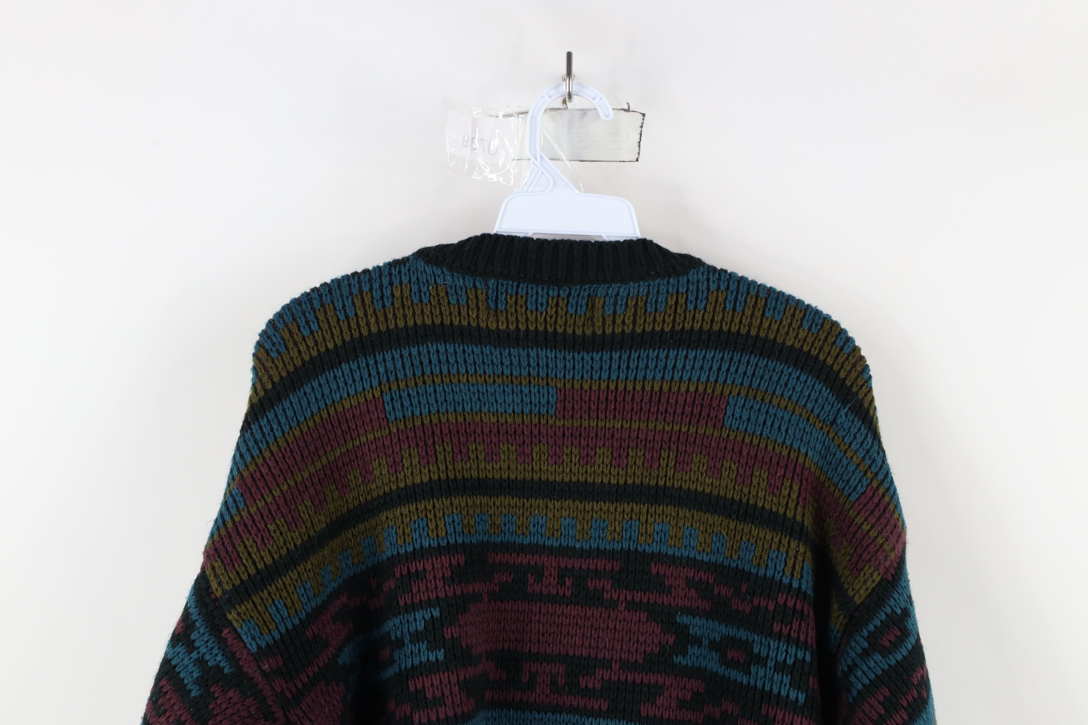 Vintage Vintage 90s Streetwear Rainbow Southwestern Knit Sweater Size L / US 10 / IT 46 - 9 Thumbnail