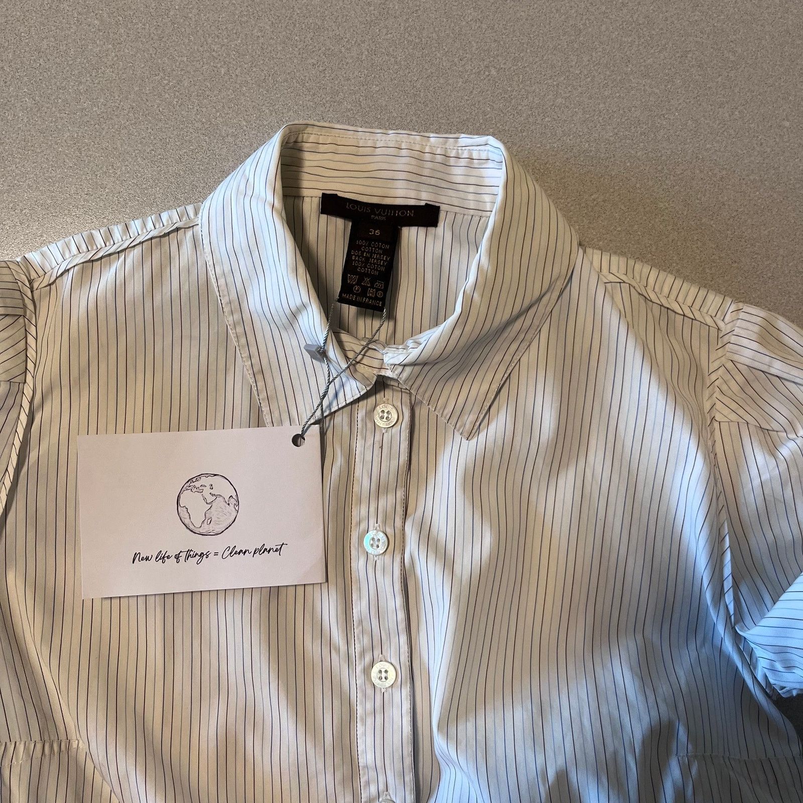 Louis Vuitton Louis Vuitton Women’s Striped Cotton Blouse – Size 6 Size XS / US 0-2 / IT 36-38 - 7 Thumbnail