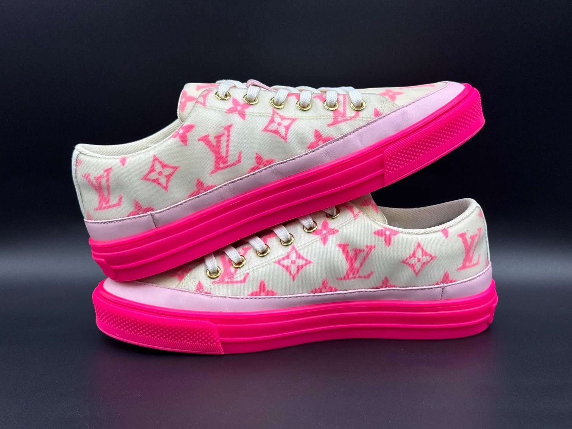 Louis Vuitton LOUIS VUITTON Stellar Low-Top Sneakers Women's Pink/White 37 Size US 7 / IT 37 - 4 Thumbnail