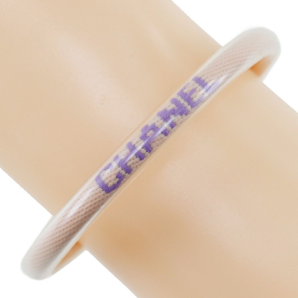 image of Chanel Logo Tube Bracelet in Pink, Women's