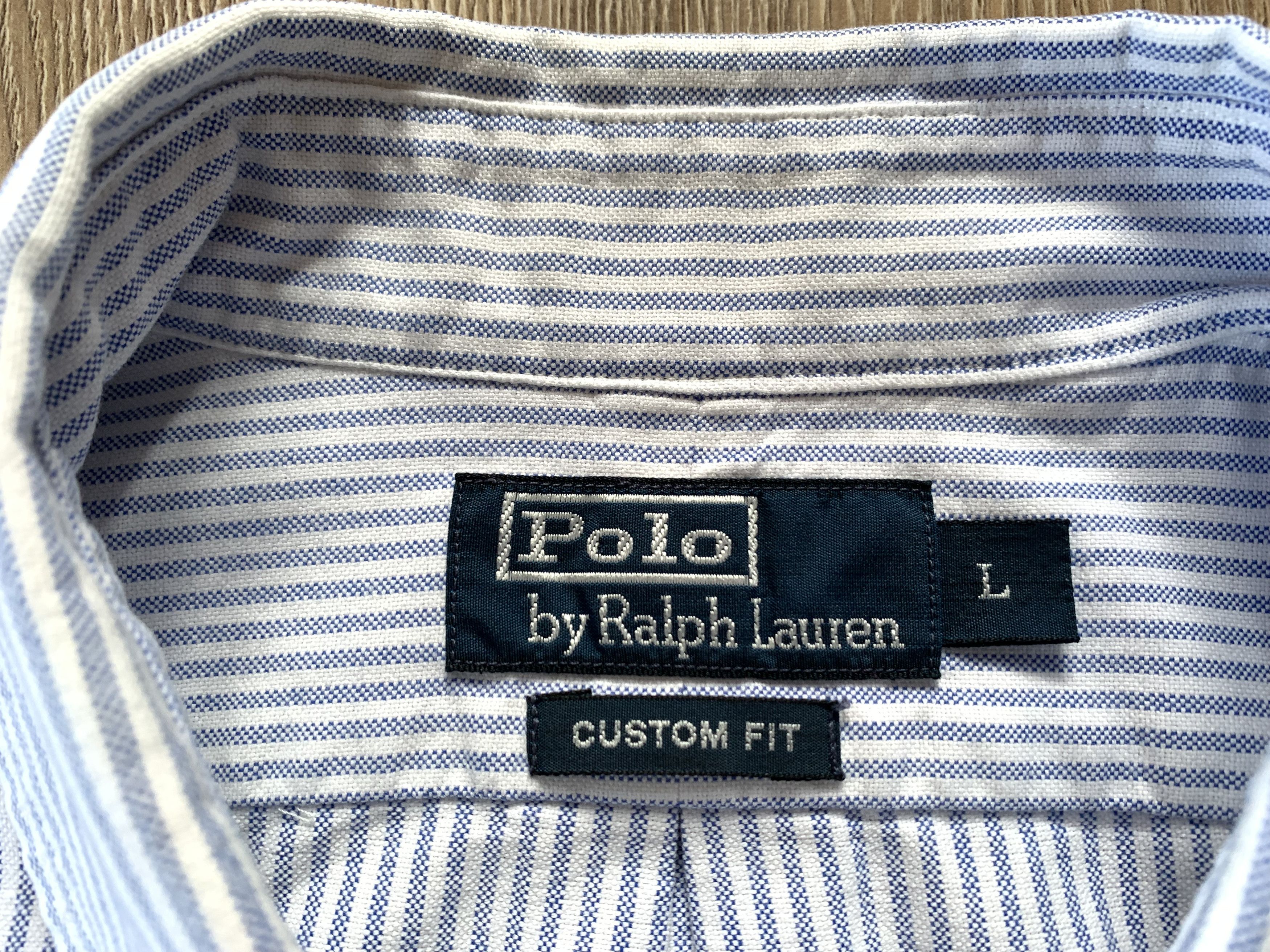 Polo Ralph Lauren × Ralph Lauren × Vintage Polo Ralph Lauren Custom Fit Long Sleeve Stripe Shirt Size US L / EU 52-54 / 3 - 6 Thumbnail