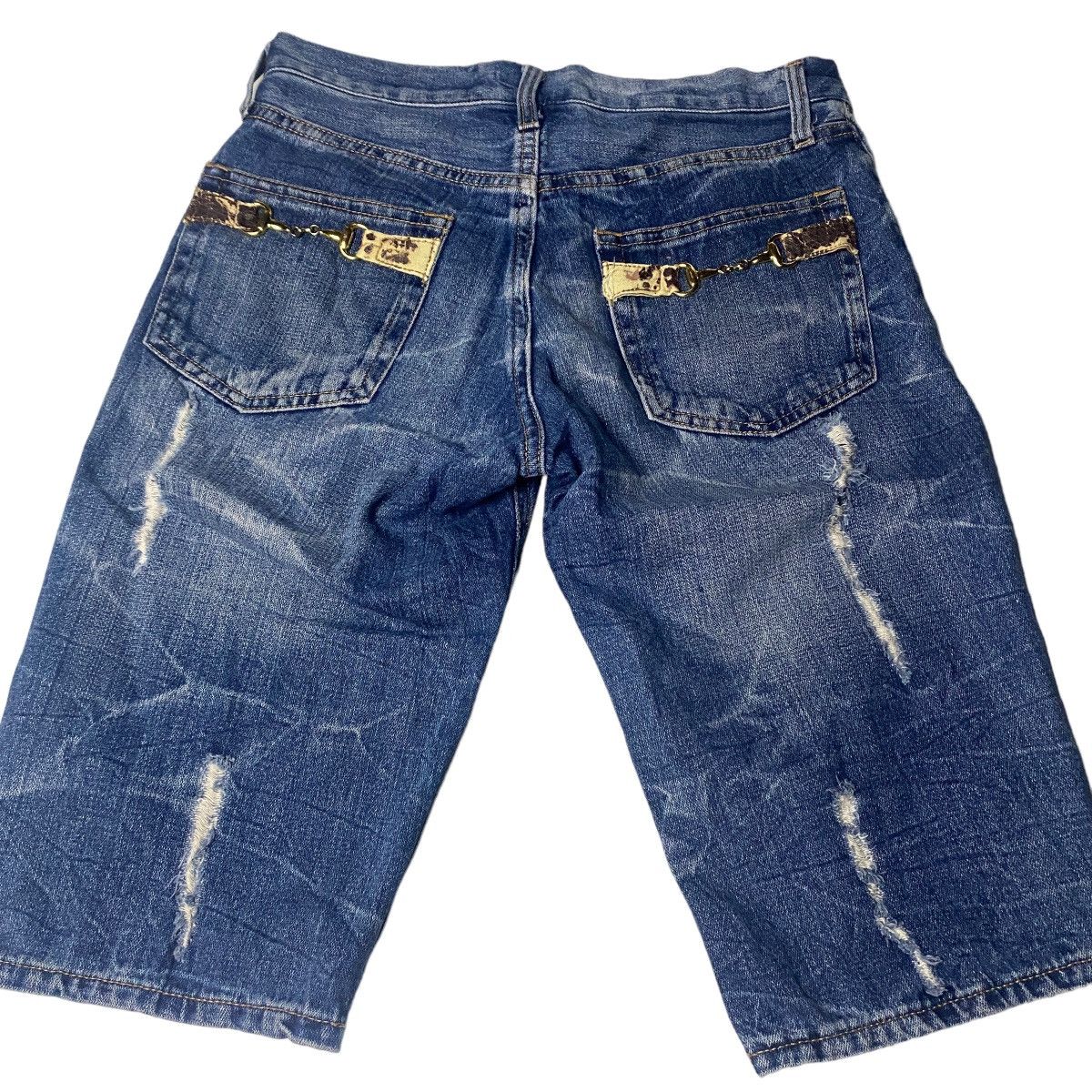 If Six Was Nine Spinash Distressed Washed Snake Chain Jeans Size US 29 - 2 Thumbnail
