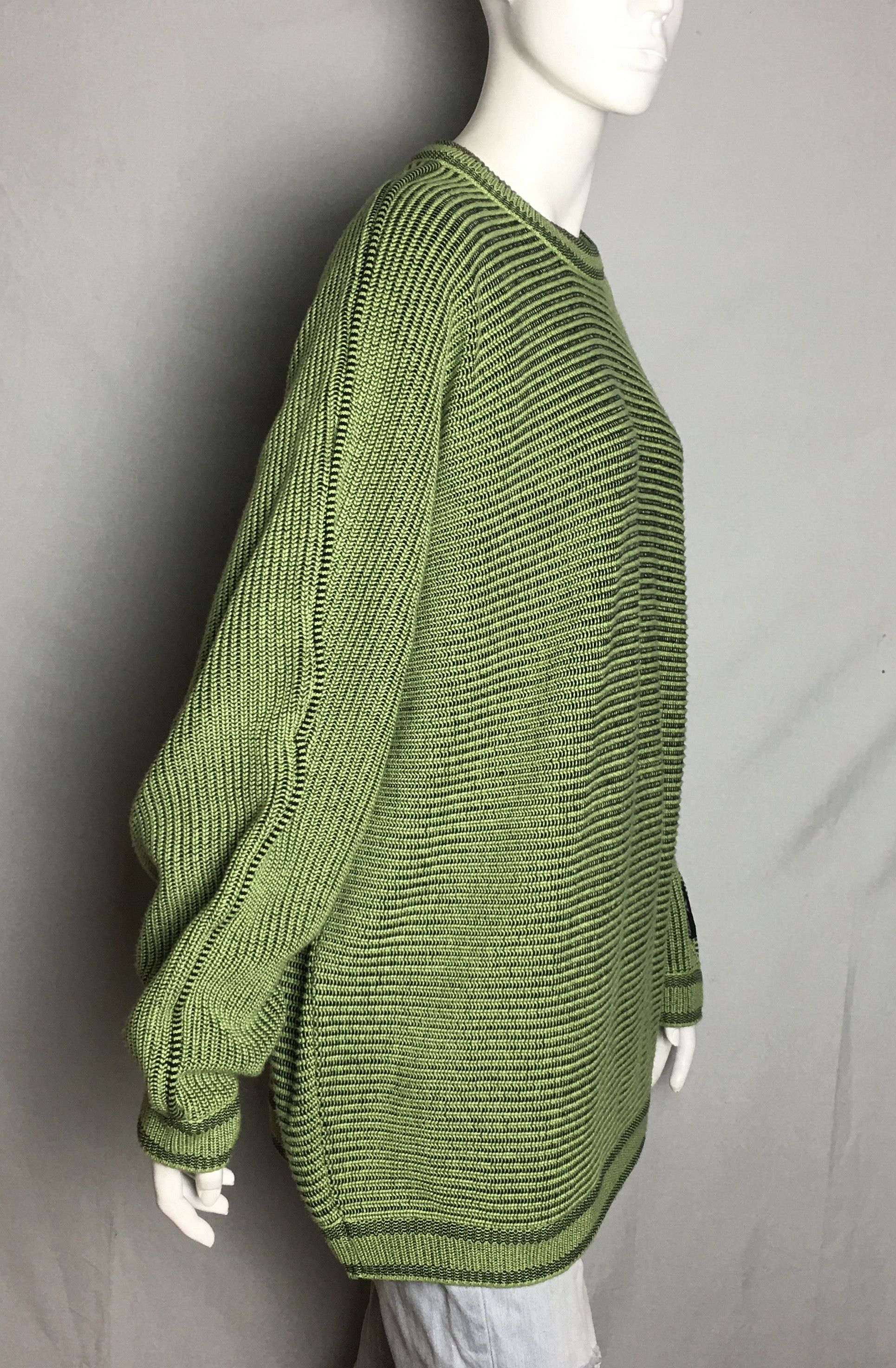 Carlo Colucci Carlo Colucci Vintage Knit Green Mens Sweater Size EU 54 Size US XL / EU 56 / 4 - 2 Thumbnail