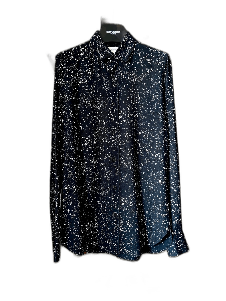 Saint Laurent Paris saint laurent black starry silk shirt-2507 Size US S / EU 44-46 / 1 - 7 Thumbnail