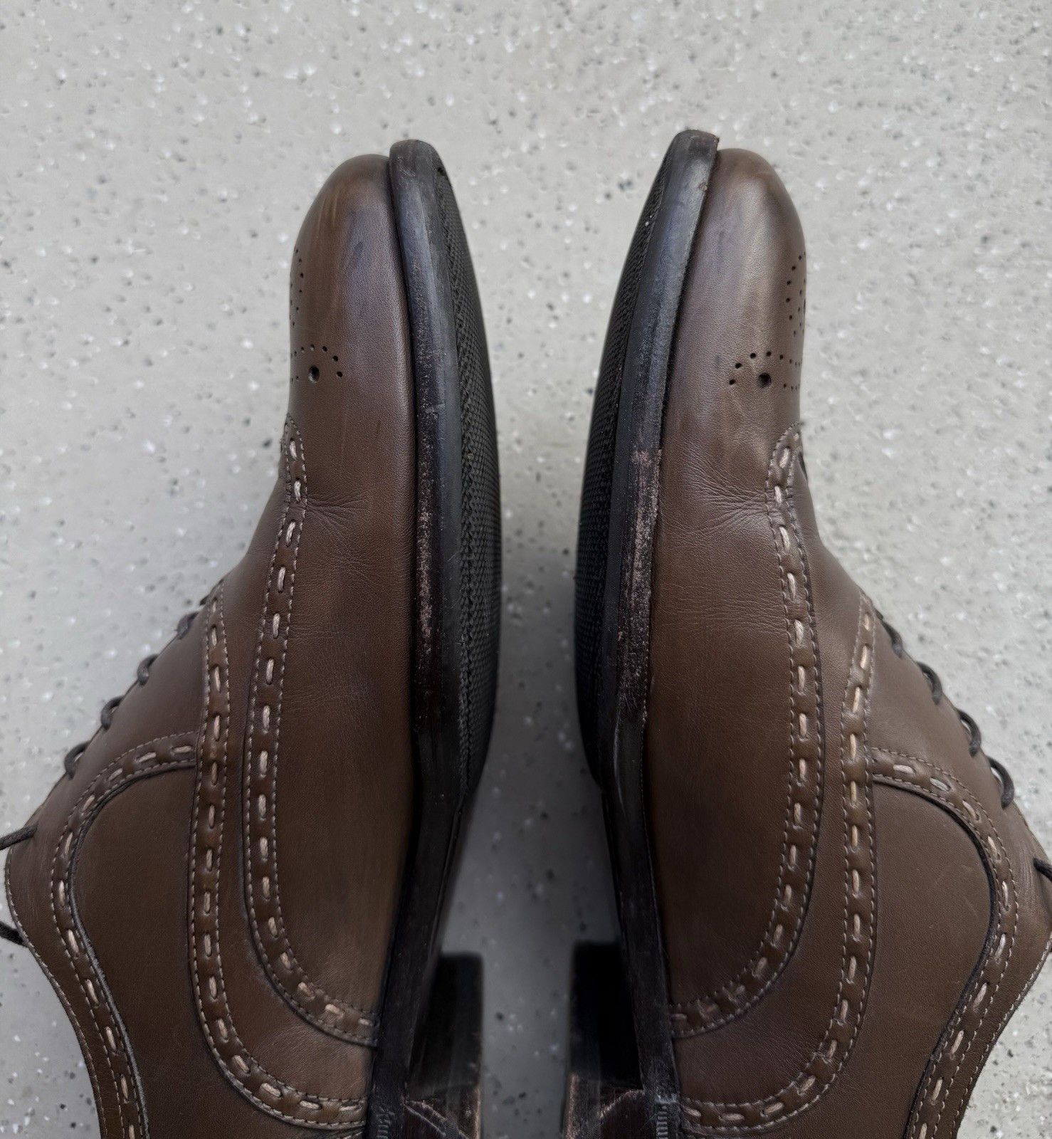 Bottega Veneta Bottega Veneta Men’s Lace Up Derby Leather Brogue Shoes Size US 8 / EU 41 - 11 Thumbnail