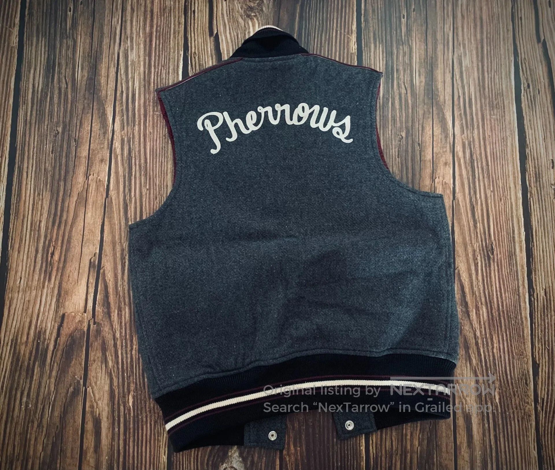 Pherrow's stylish sleeveless wool vest with embroidery. Size US M / EU 48-50 / 2 - 2 Thumbnail