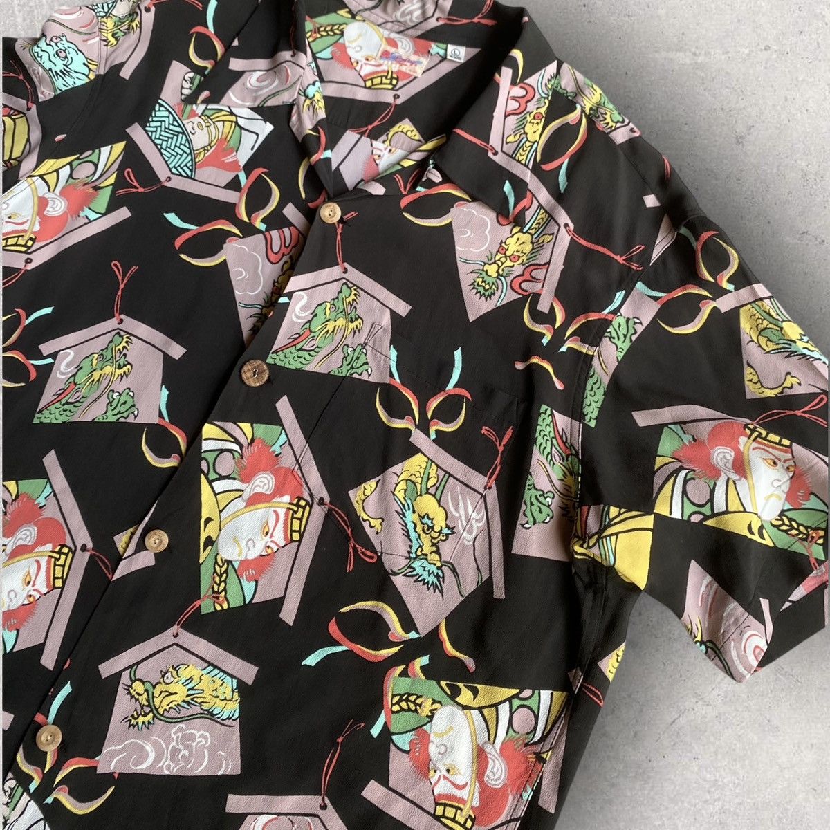 Sun Surf × Toyo Enterprises Kabuki/dragon Rayon Shirt Size US L / EU 52-54 / 3 - 1 Thumbnail