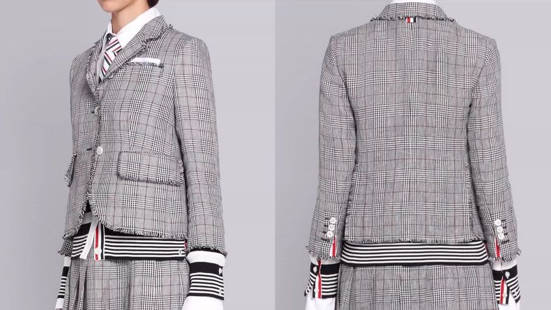 Thom Browne Thom BrowneLinen fur-edged suit jacket 2503-Nextarrow Size XS / US 0-2 / IT 36-38 - 7 Thumbnail