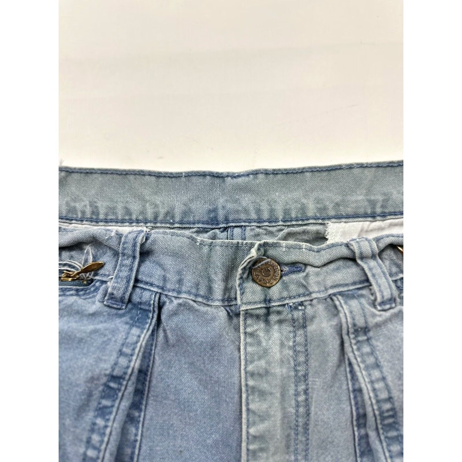 Vintage VINTAGE Graffiti Jeans Men 31x30 Blue Wide-Leg 80s Relaxed Fit 34 Tag HK Mens Size US 31 - 5 Thumbnail