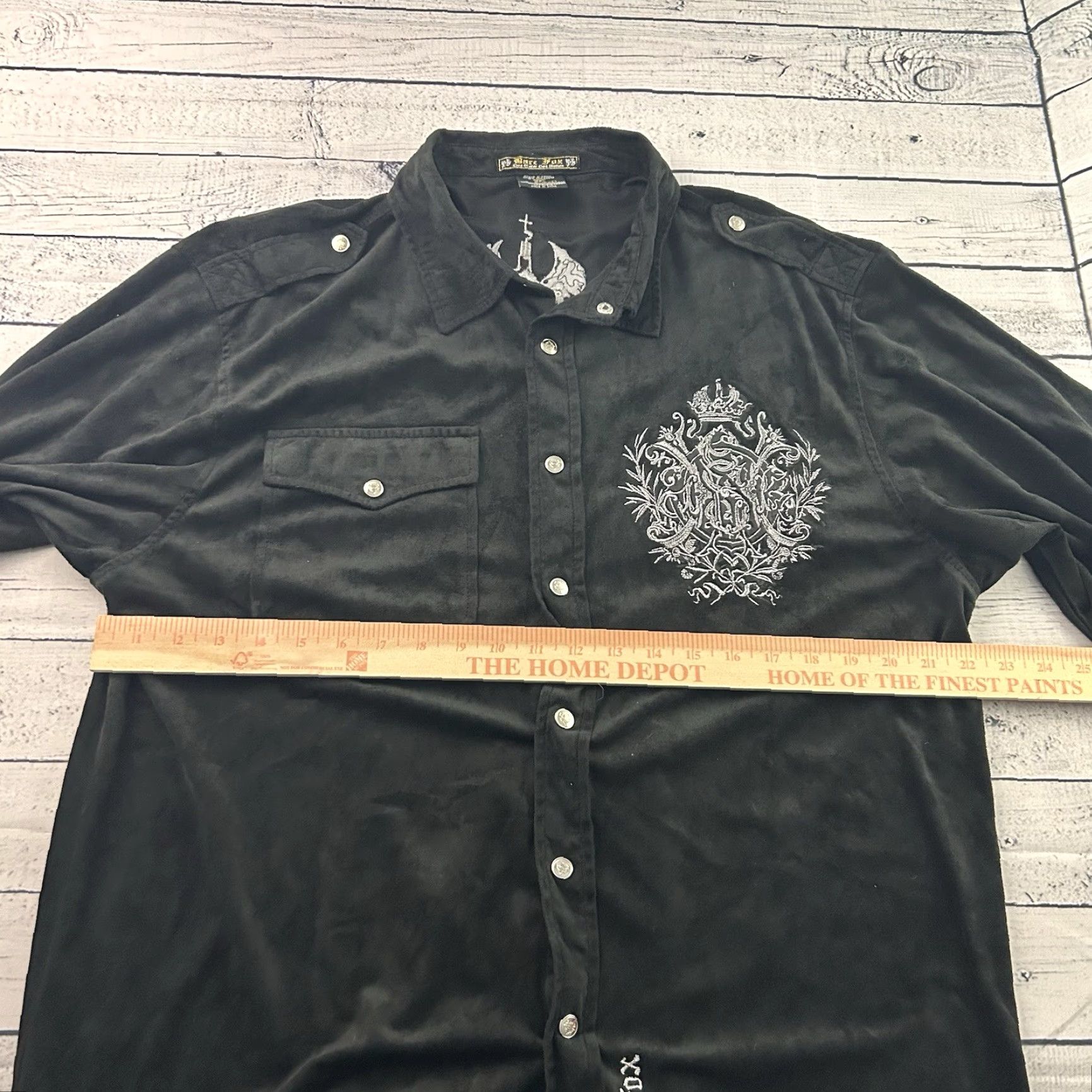 Vintage VINTAGE Bare Fox Shirt Men's 2XL Black Button-Up Embroidered Snap Front Size US XXL / EU 58 / 5 - 4 Thumbnail