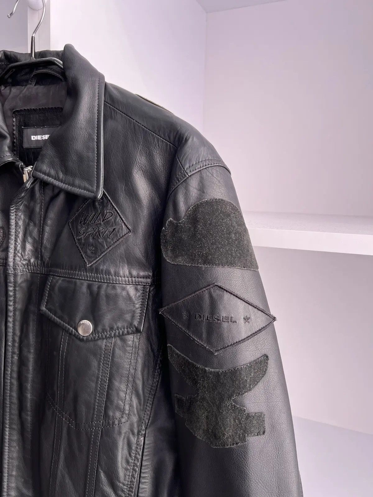 Diesel × Vintage Vintage Diesel Black Leather Jacket Wild Spirit Biker Size US L / EU 52-54 / 3 - 7 Thumbnail