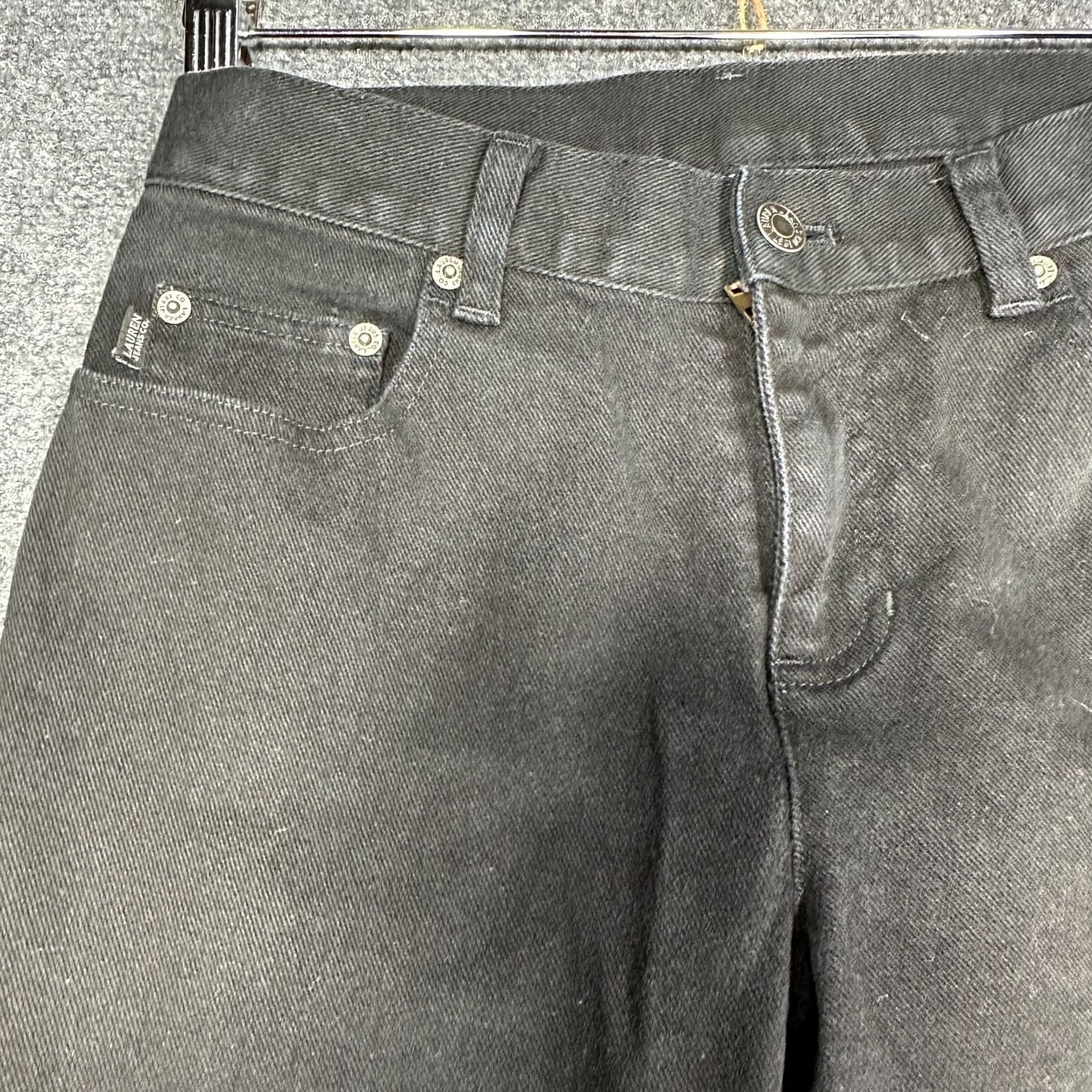 Ralph Lauren Lauren Jeans Co Ralph Lauren Womens Jeans 4P Cotton Stretch Straight Leg Pockets Logo Black 27W Regular Petite Men/Women: Women Size 27" / US 4 / IT 40 - 4 Thumbnail