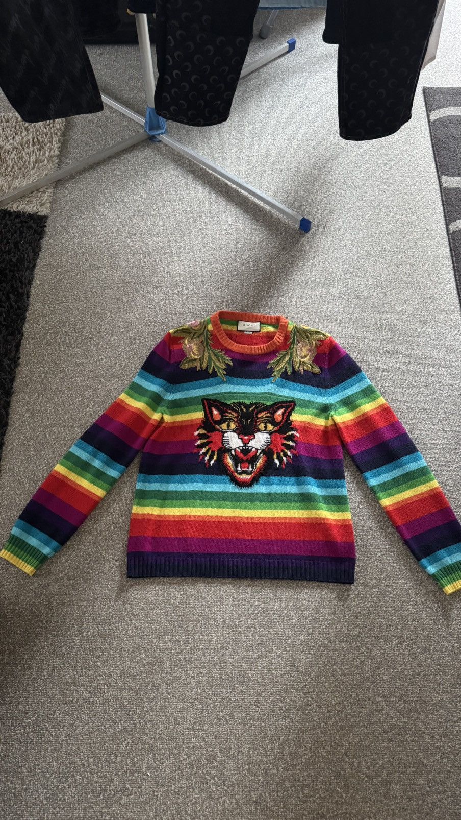 Gucci Gucci Angry Cat rainbow sweater Size US XXL / EU 58 / 5 - 1 Thumbnail