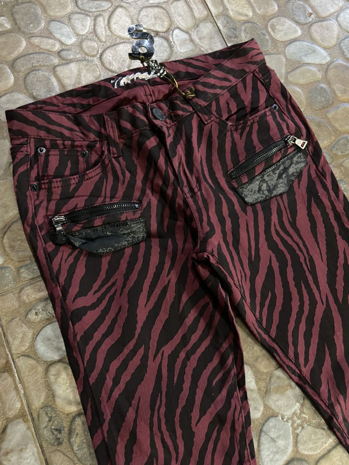 Hysteric Glamour × If Six Was Nine × Japanese Brand VTG GLAMOUR PUNK L.G.B STYLE LEOPAD DENIM PANTS Size 26" / US 2 / IT 38 - 5 Thumbnail