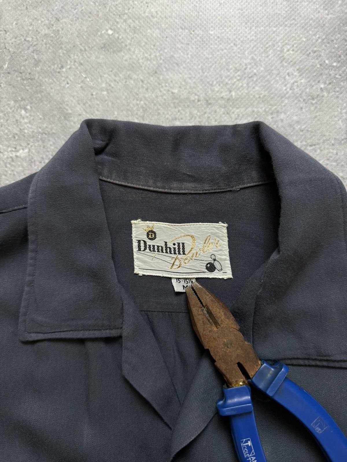 Alfred Dunhill × Vintage 1950s Dunhill Bowler Rayon Buttons Shirt Size US M / EU 48-50 / 2 - 5 Thumbnail