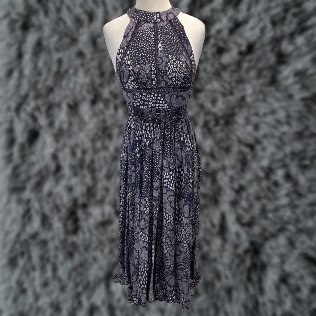 abel the label halter dress Starluv.ca: Anthropologie Abel the Label Charlie Halter Cut out Back Tie Maxi  Dress, Sz xs