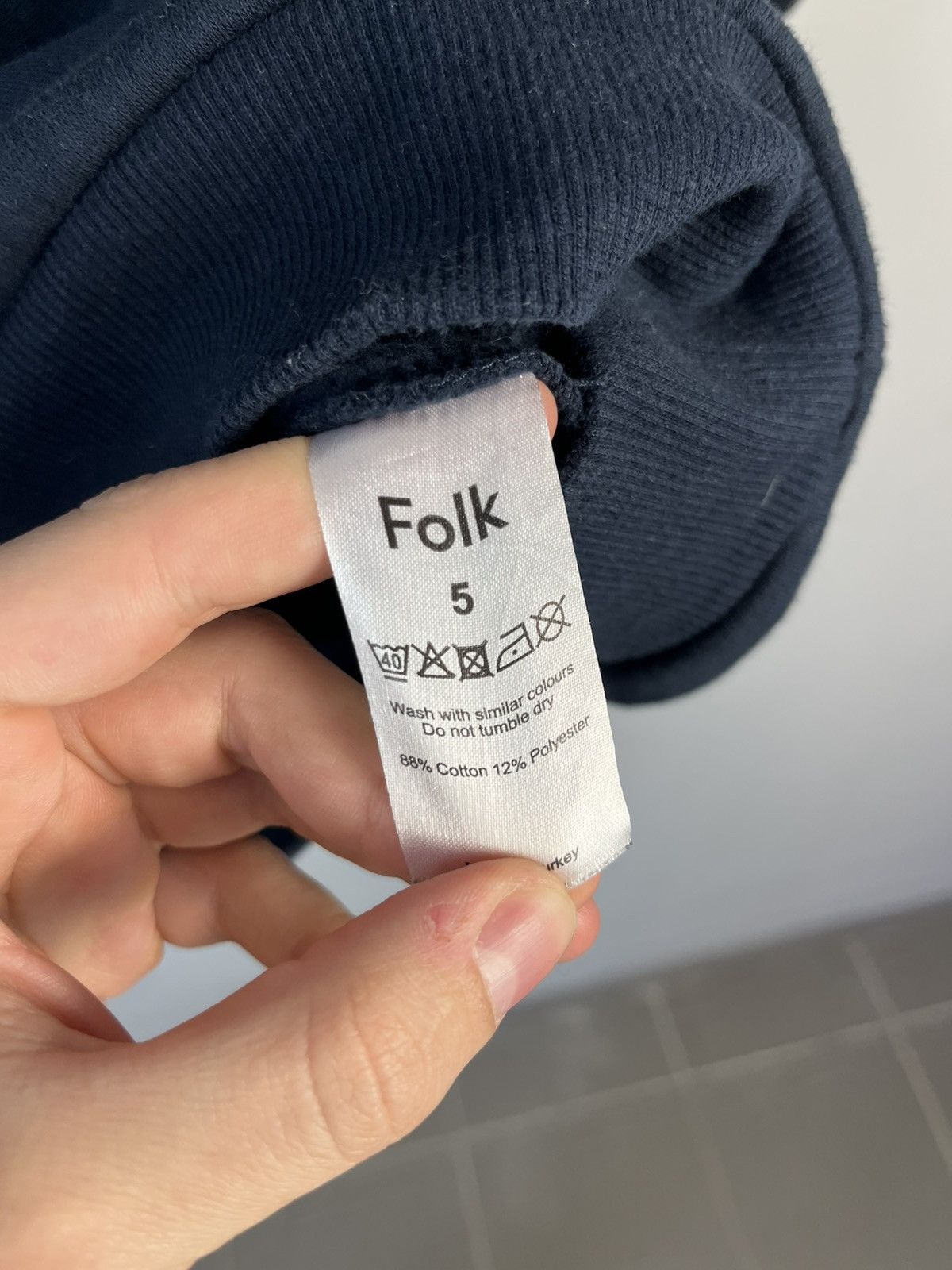 Folk Folk Basic Sand Cotton Basic Logo Sweatshirt Size US XL / EU 56 / 4 - 8 Thumbnail