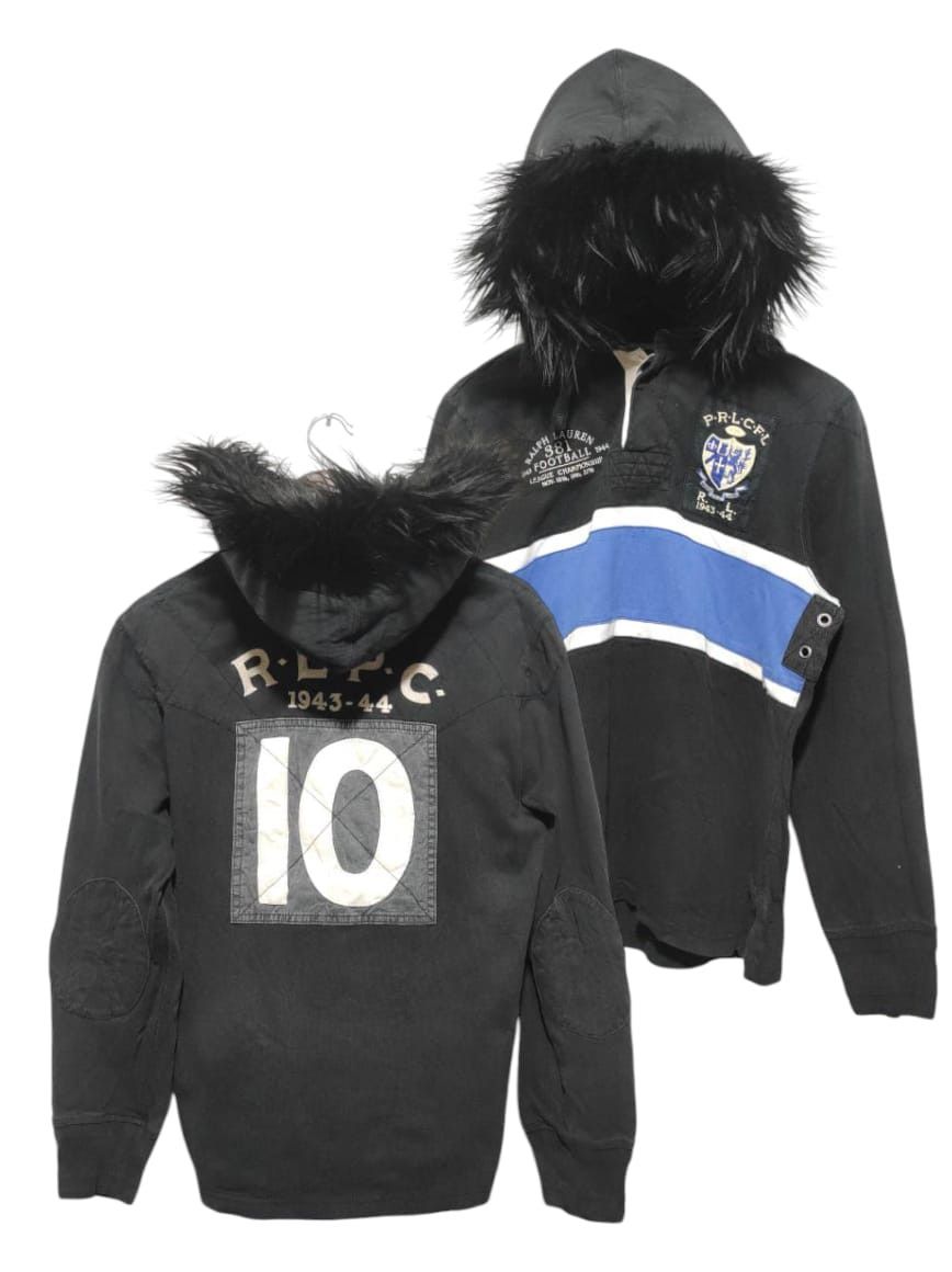 Polo Ralph Lauren Polo Ralph Lauren Football Half Button Fur Hoodie LGB style Size US S / EU 44-46 / 1 - 2 Thumbnail
