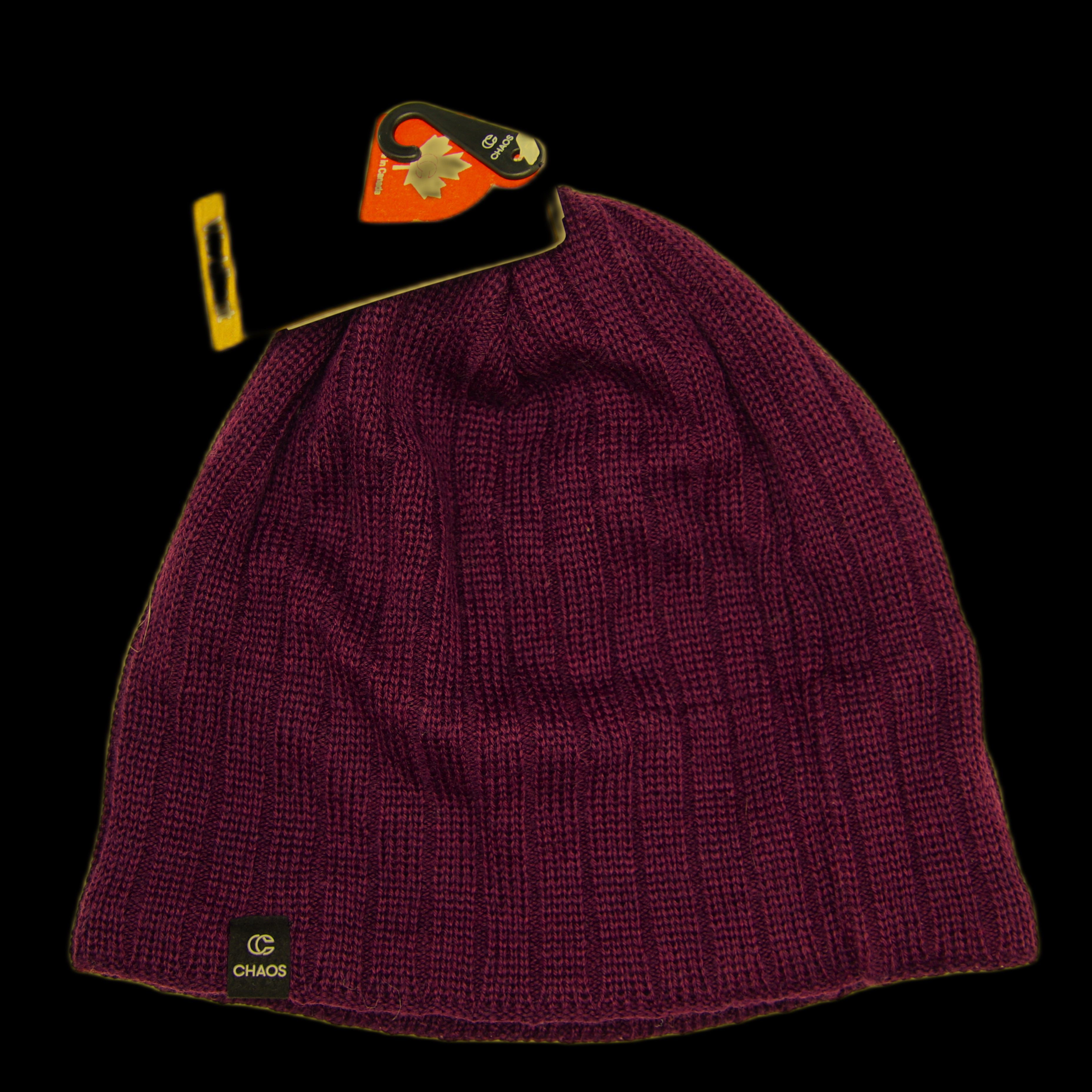 Other Chaos Rib 45% Rayon Beanie Purple Size ONE SIZE - 1 Thumbnail