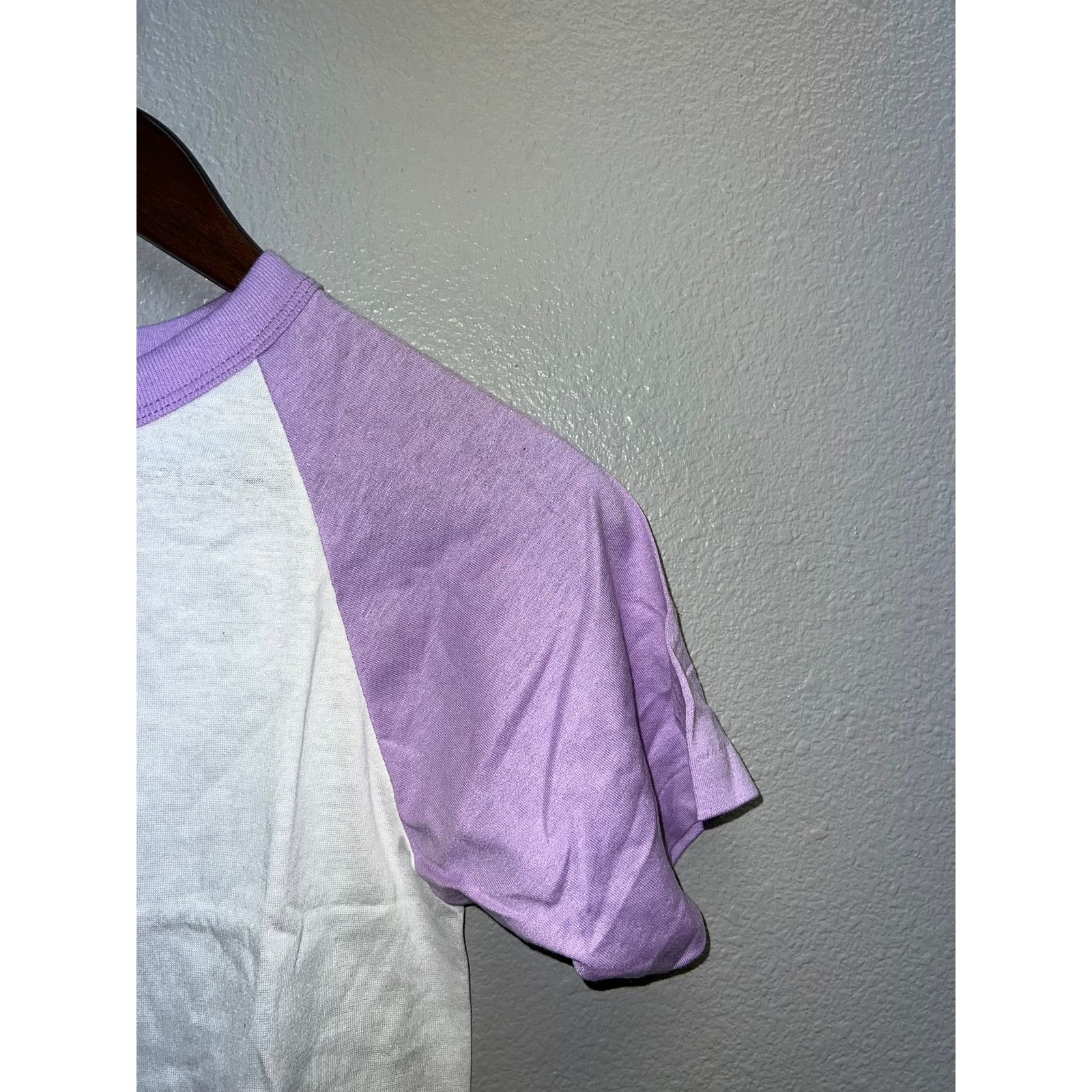 Other 80s Vintage Women's Sportswear White Purple Crop Top Shirt S Size S / US 4 / IT 40 - 2 Thumbnail