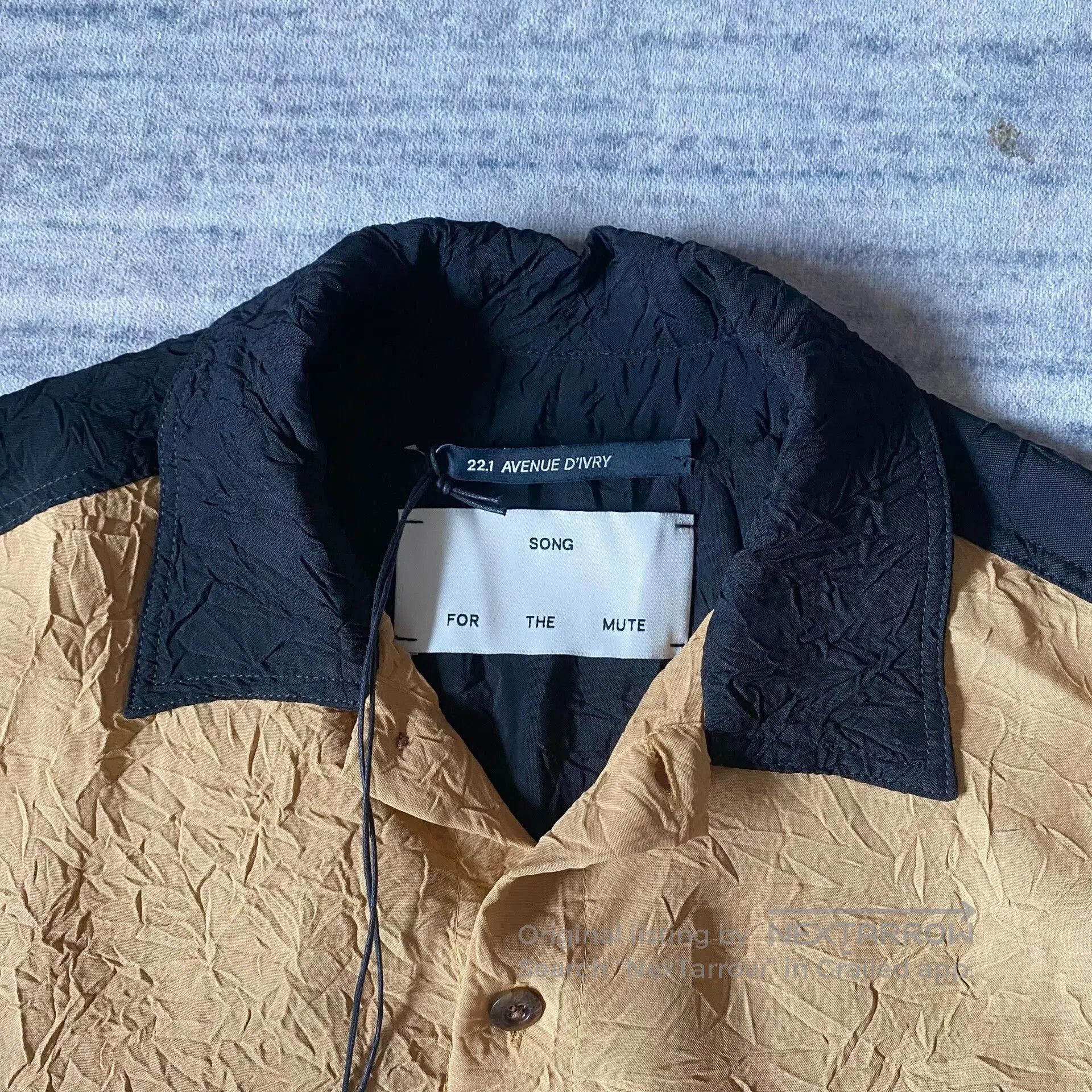 Song For The Mute black and yellow short sleeve Hawaiian shirt. Size US M / EU 48-50 / 2 - 4 Thumbnail