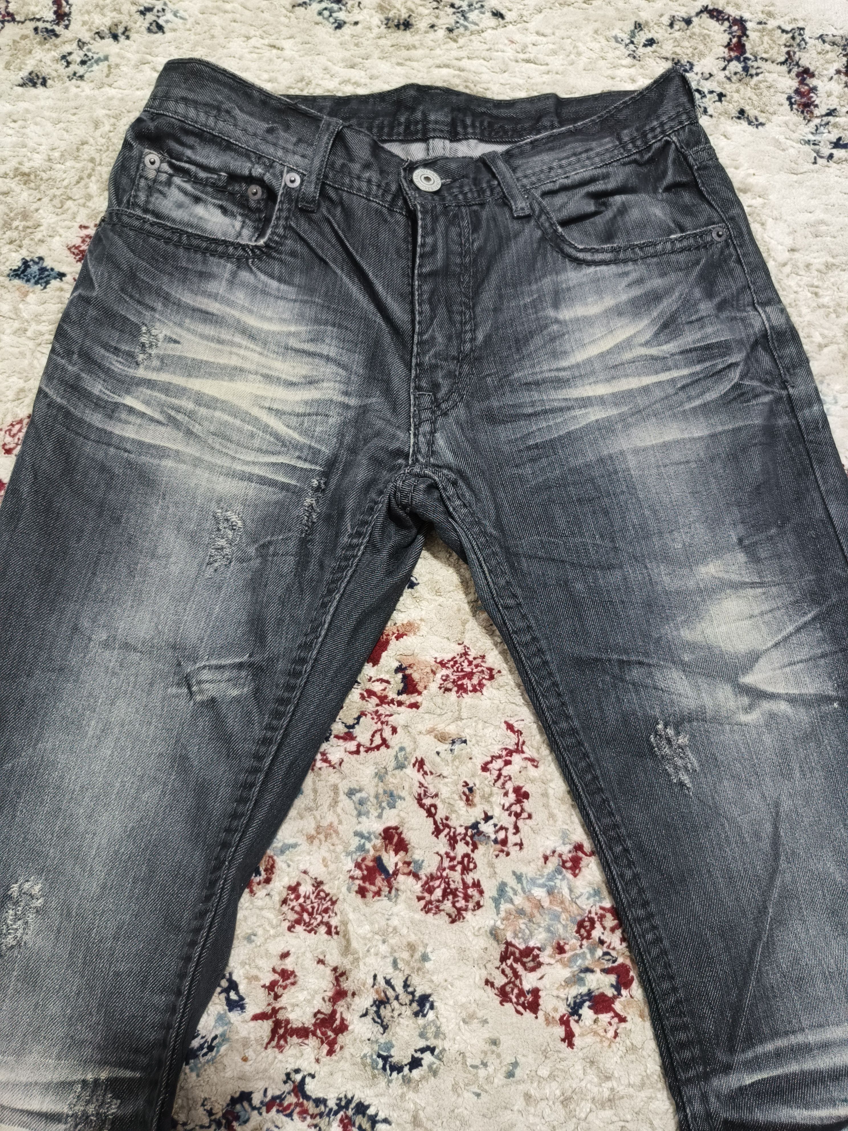 If Six Was Nine × Japanese Brand × Le Grande Bleu (L.G.B.) Japanese Black Flare Distressed Denim Jeans Size US 30 / EU 46 - 5 Thumbnail