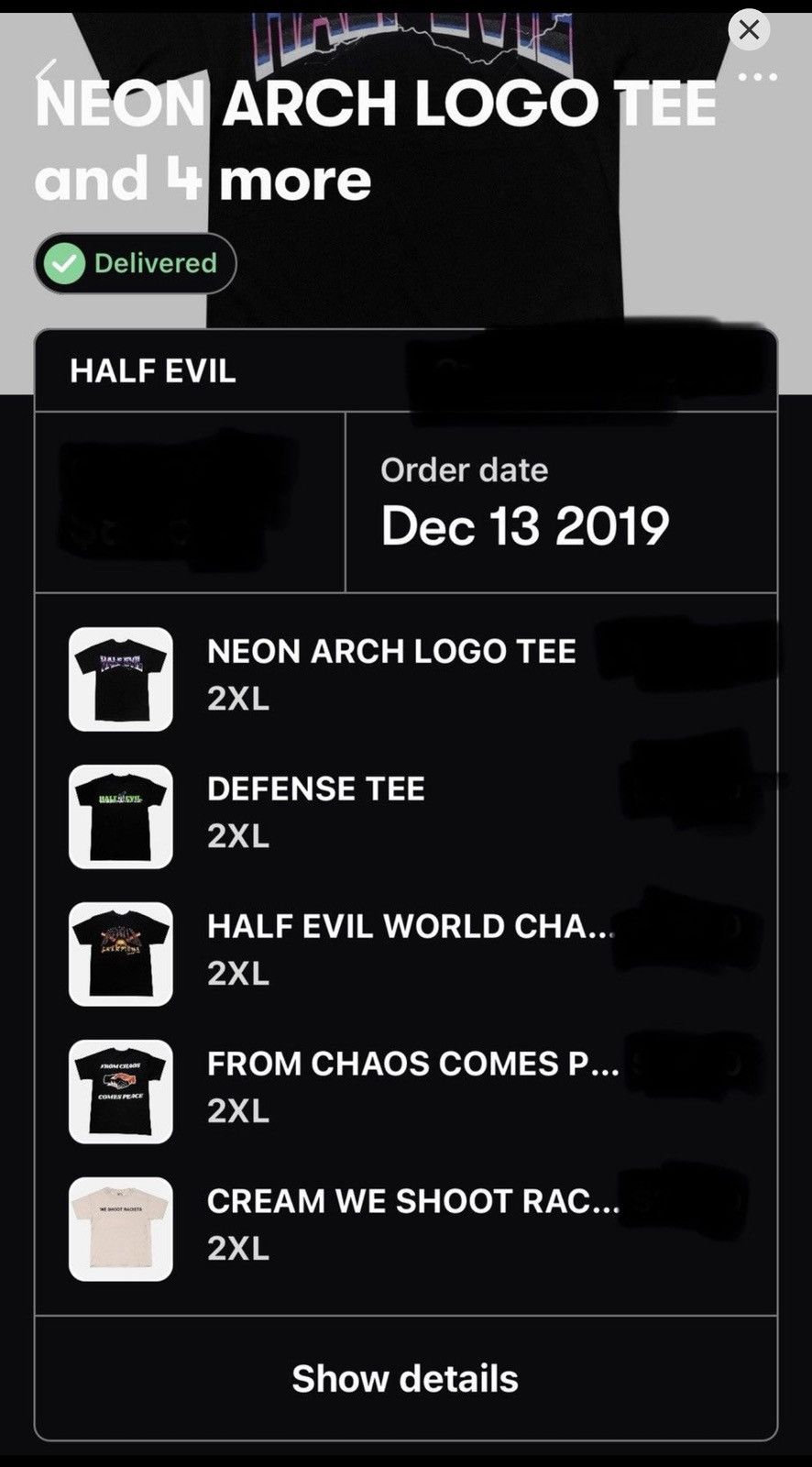 Other HALF EVIL WORLD CHAMPS TEE Size US XXL / EU 58 / 5 - 2 Thumbnail