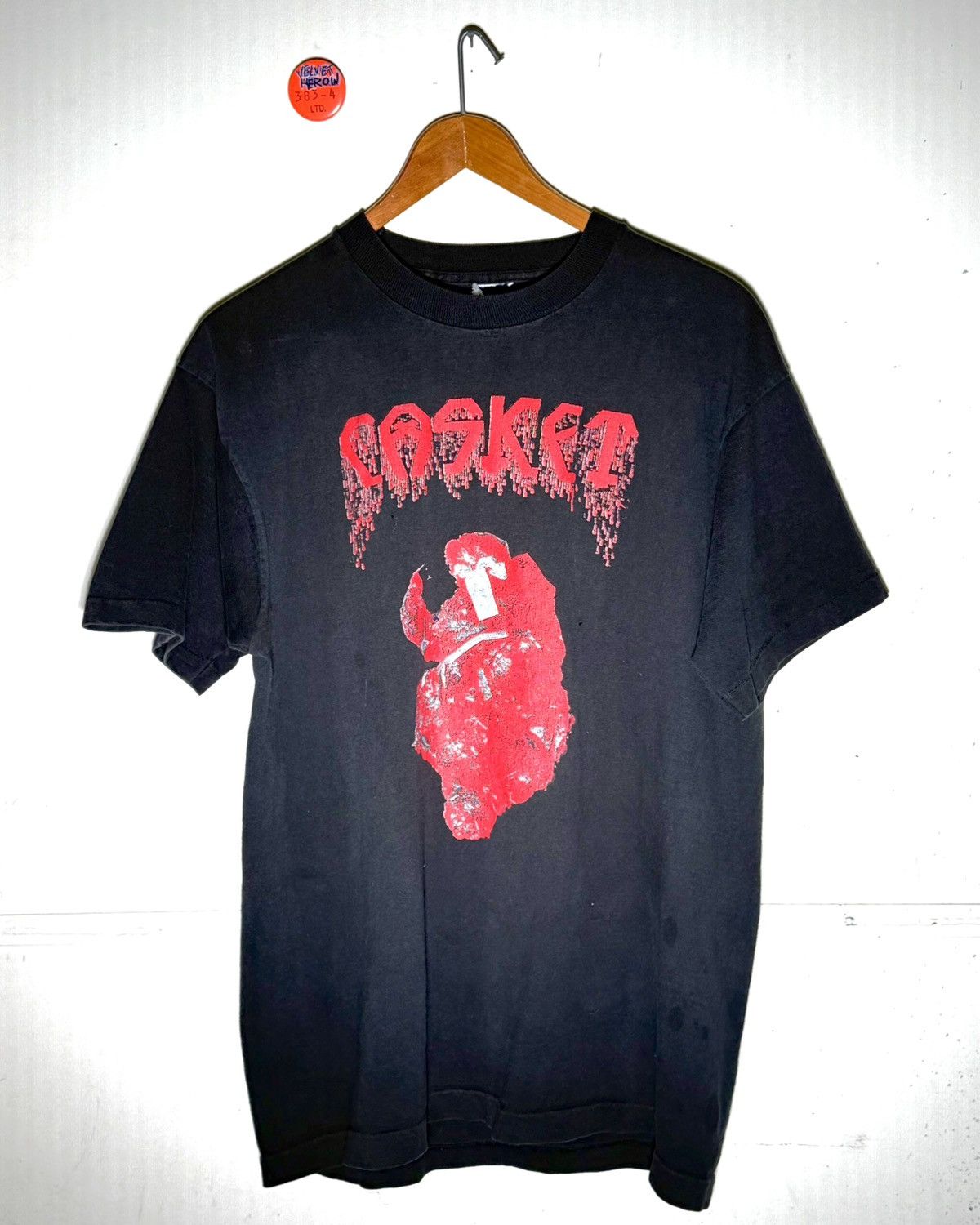 Vintage 90s Casket Hardcore Tee Size US L / EU 52-54 / 3 - 2 Thumbnail