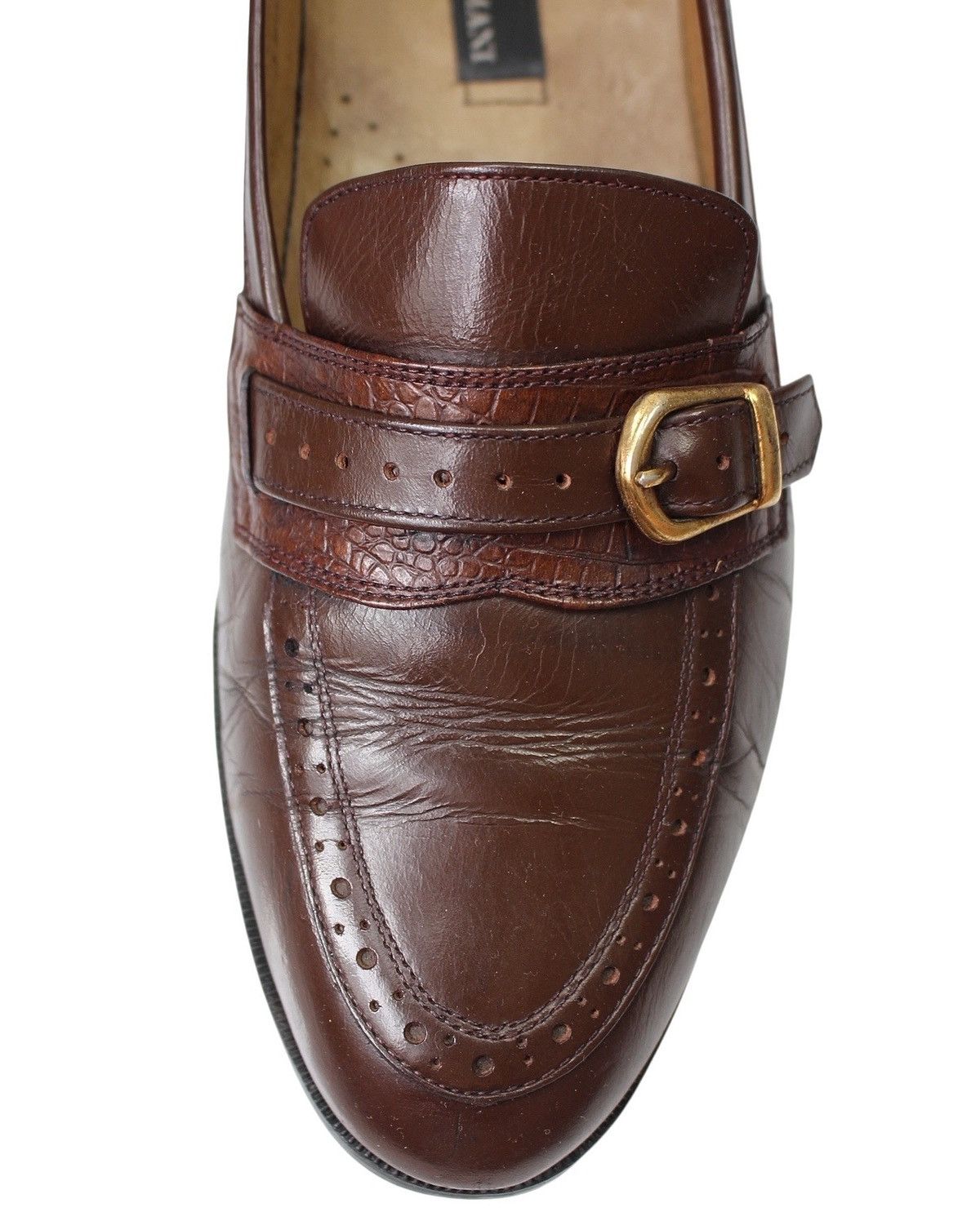 Vintage 1990S VALENTINO ROMANI BUCKLE LOAFERS Size US 7.5 / EU 40-41 - 6 Thumbnail