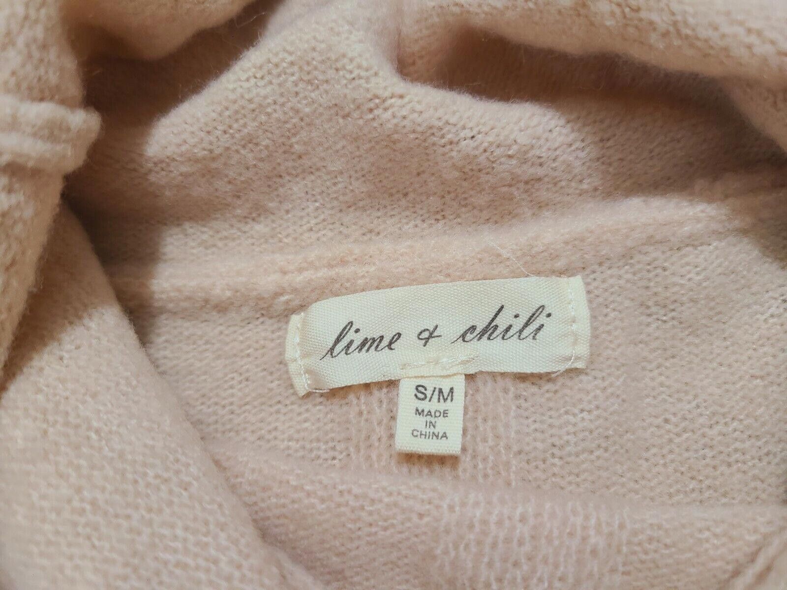 Designer Lime And Chili Sweater Small Medium Pink Blush Cowl Neck Ss Size S / US 4 / IT 40 - 3 Thumbnail