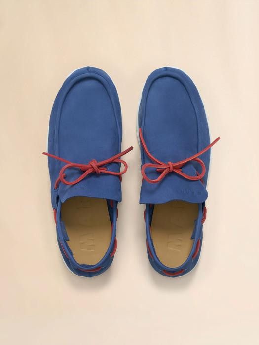 Marni o1w1db10326 Slip-On Leather Loafers in Blue Size US 12 / EU 45 - 2 Thumbnail