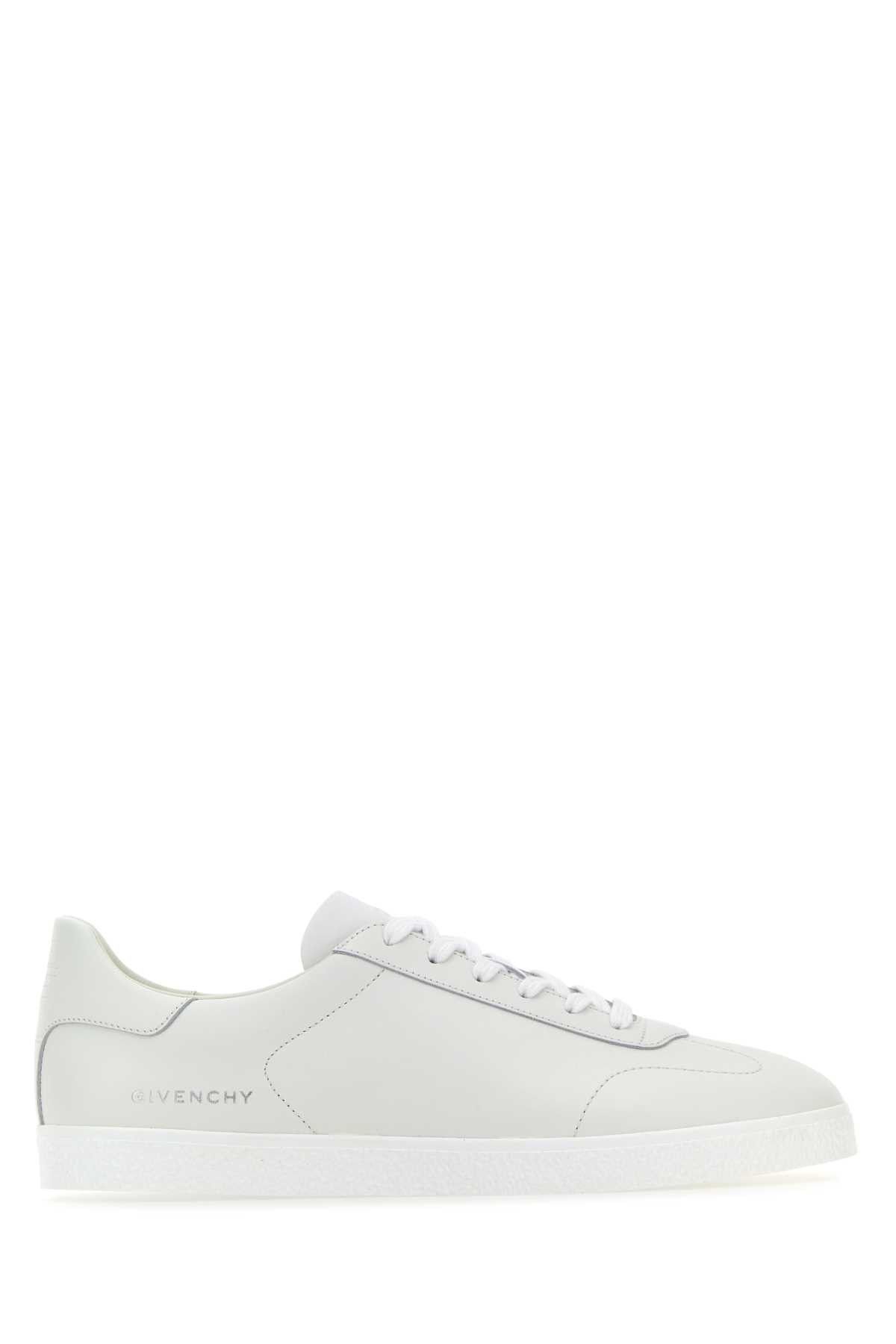 image of Givenchy White Leather Town Sneakers, Men's (Size 9)