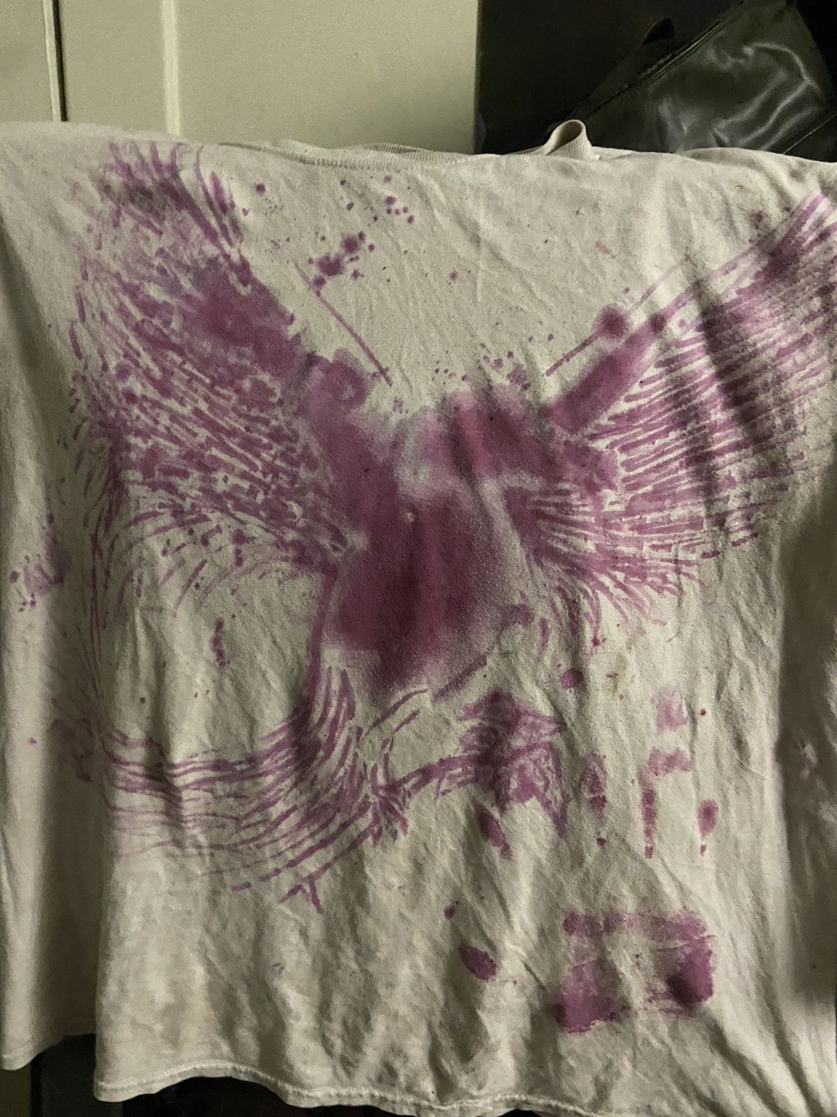 Hanes Worn Purple Flaired Wing Gull Shirt Size US M / EU 48-50 / 2 - 1 Preview