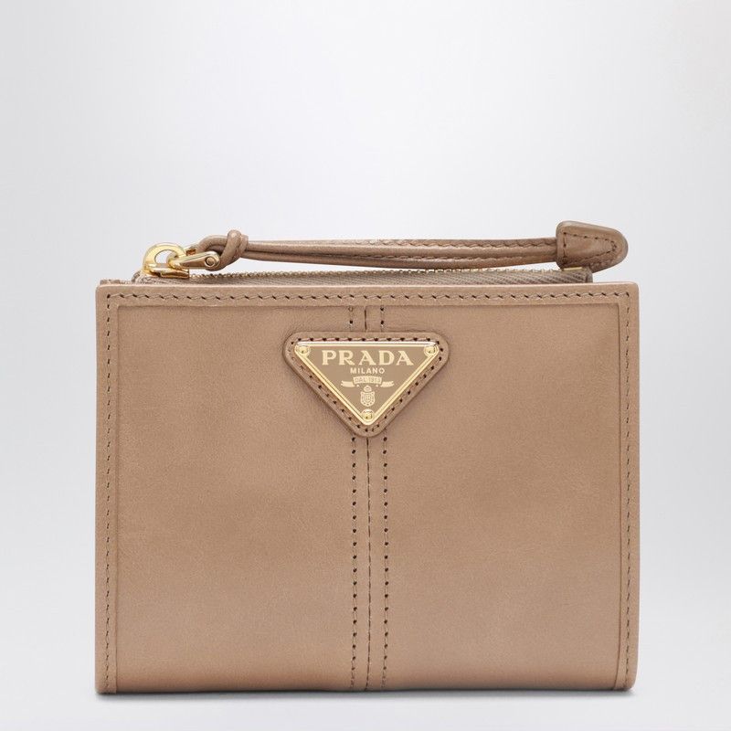 Prada Prada Small Light Pink Leather Wallet Size ONE SIZE - 1 Thumbnail