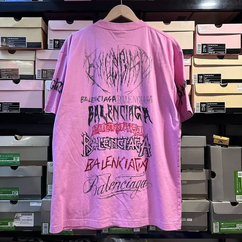 Balenciaga Balenciaga Letter printed T-shirt with round neck and shor Size XS / US 0-2 / IT 36-38 - 2 Thumbnail