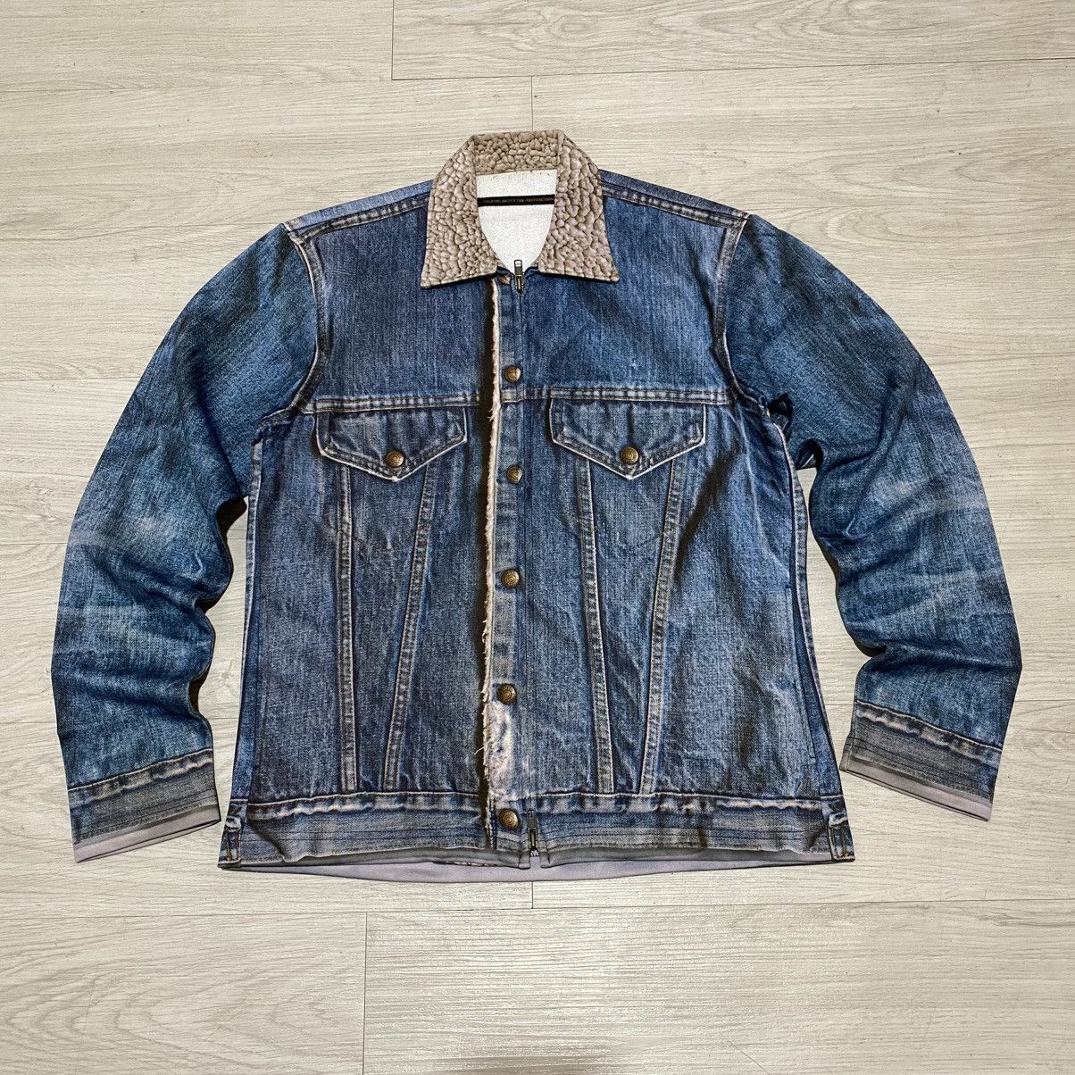 Vintage Unique 3d printed soft jacket double zipper Size US L / EU 52-54 / 3 - 4 Thumbnail