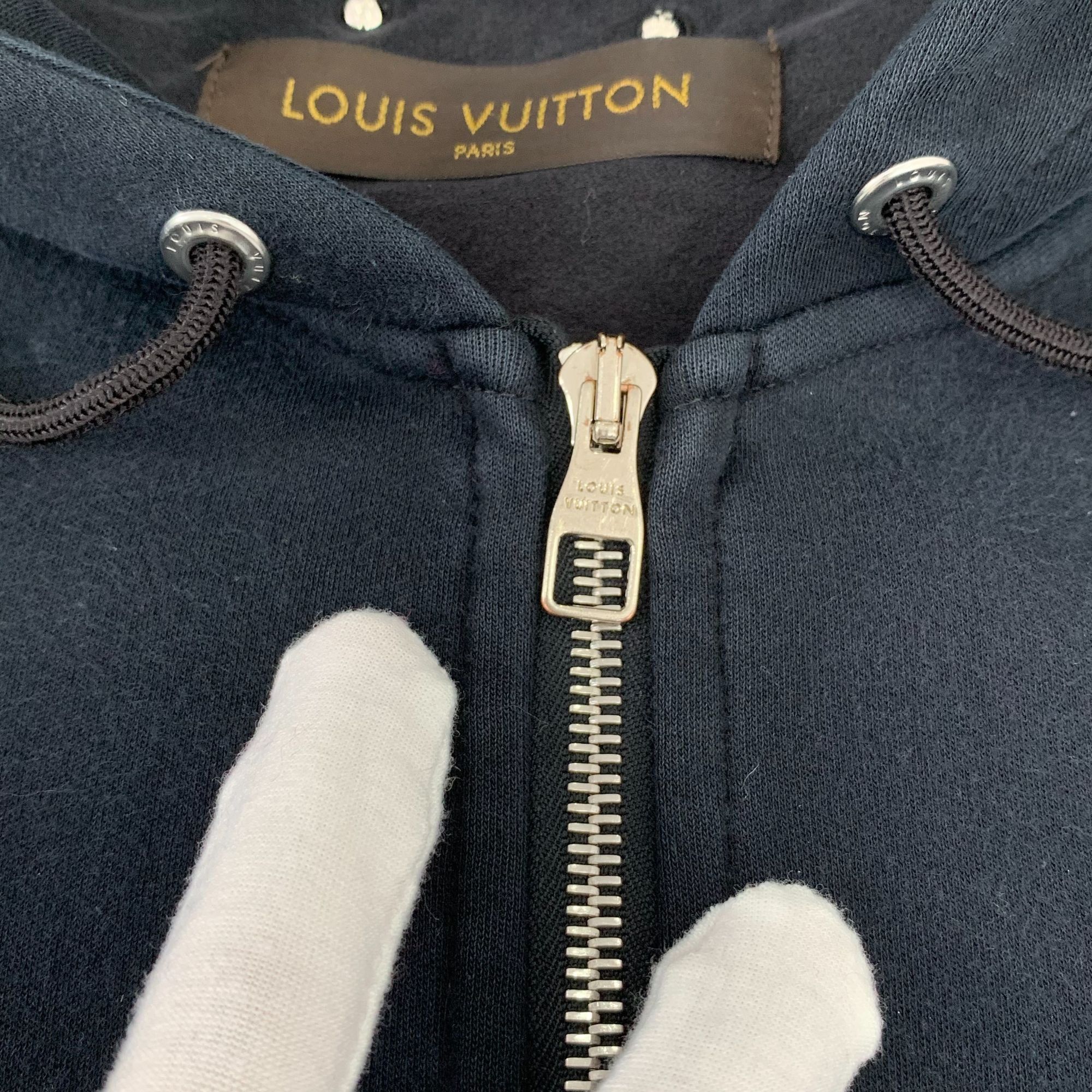 Louis Vuitton Louis Vuitton Black Cotton Hooded Zip-Up Hoodie XL Size XL / US 12-14 / IT 48-50 - 10 Thumbnail