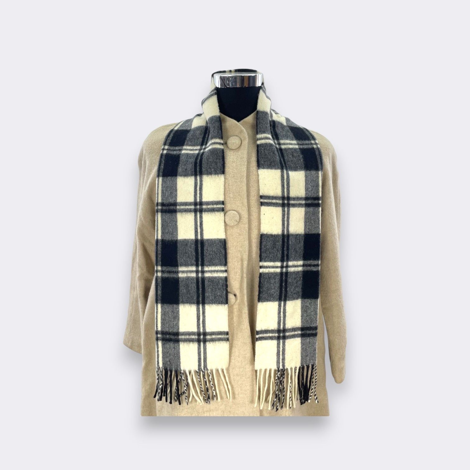 Burberry × Vintage Vintage 90s Burberry Wool Scarf Muffler NV152 Size ONE SIZE - 1 Thumbnail