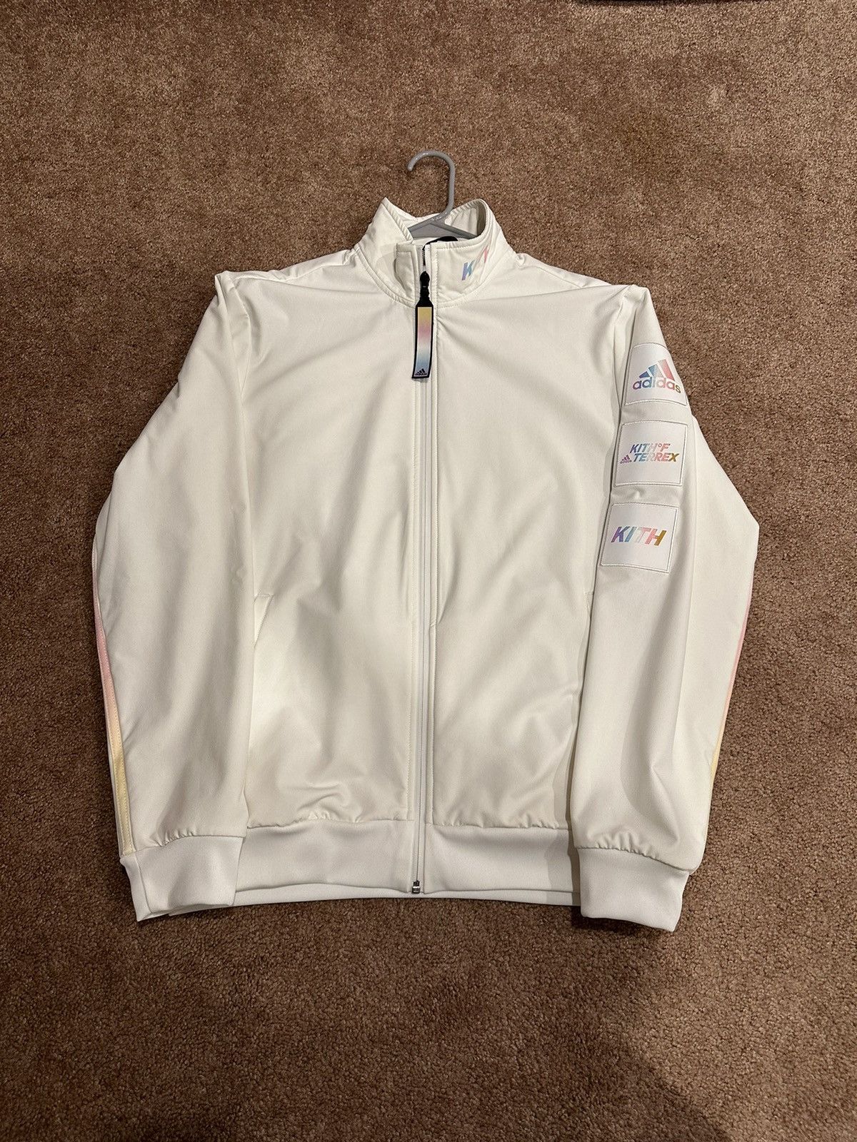 image of Adidas Terrex Track Jacket Terrex Zip-Up Medium in White, Men's
