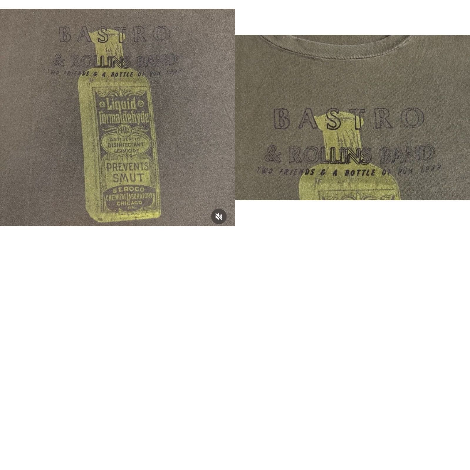 Hanes Vintage BASTRO 1988 Tour Concert T Shirt XL Hardcore Punk Codeine Rollins Band Size US L / EU 52-54 / 3 - 8 Thumbnail