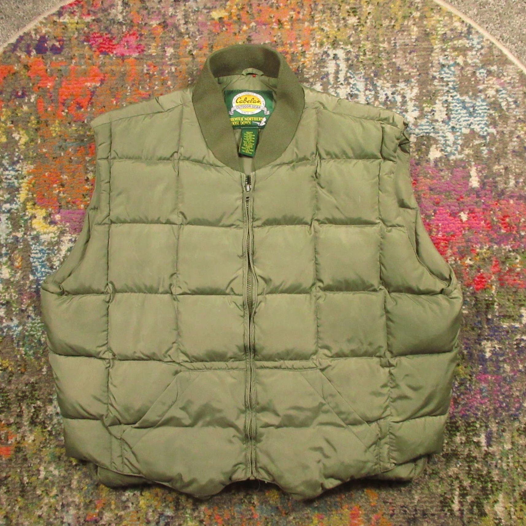 Vintage Cabela's Premier Northern Goose Down Quilted Puffer Jacket Mens XL Green Coat Wardrobe Winter 90s Outdoor Puffer Jacket Mens Green XL Size US XL / EU 56 / 4 - 2 Thumbnail