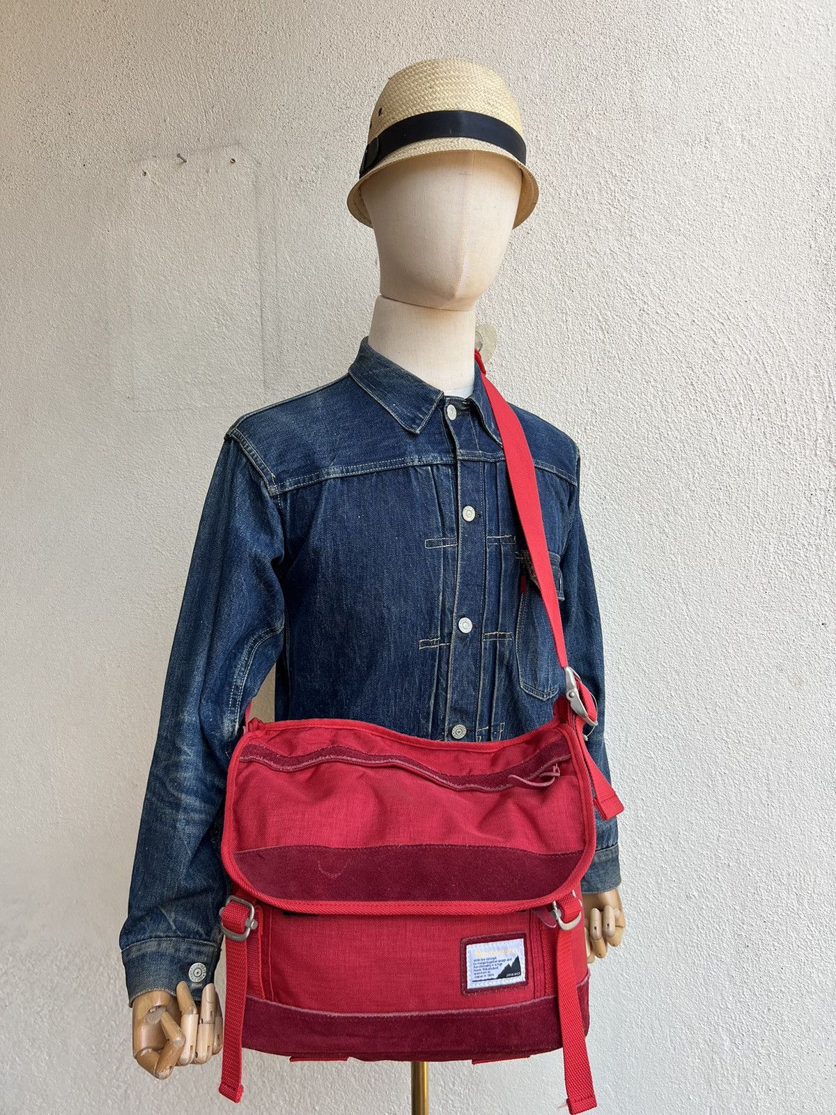 Leather Vintage Masterpiece Japan Nylon Leather Messenger Bag Size ONE SIZE - 4 Thumbnail
