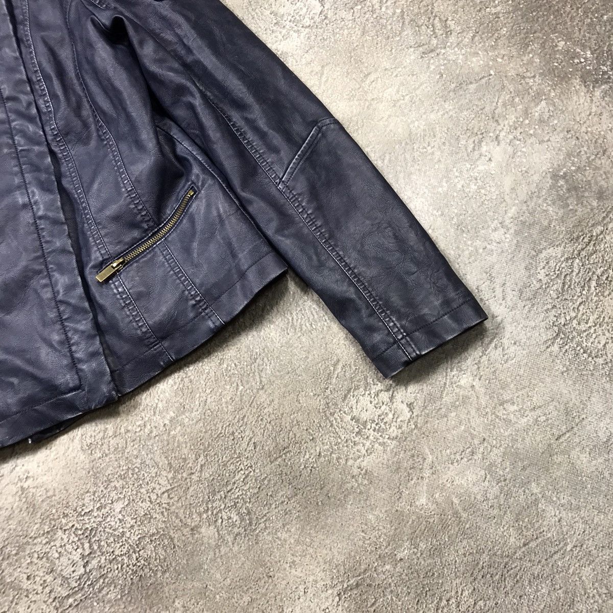 Japanese Brand VINTAGE Y2K LEATHER JACKET JAPAN CASUAL STREETWEAR 90s Size M / US 6-8 / IT 42-44 - 5 Thumbnail
