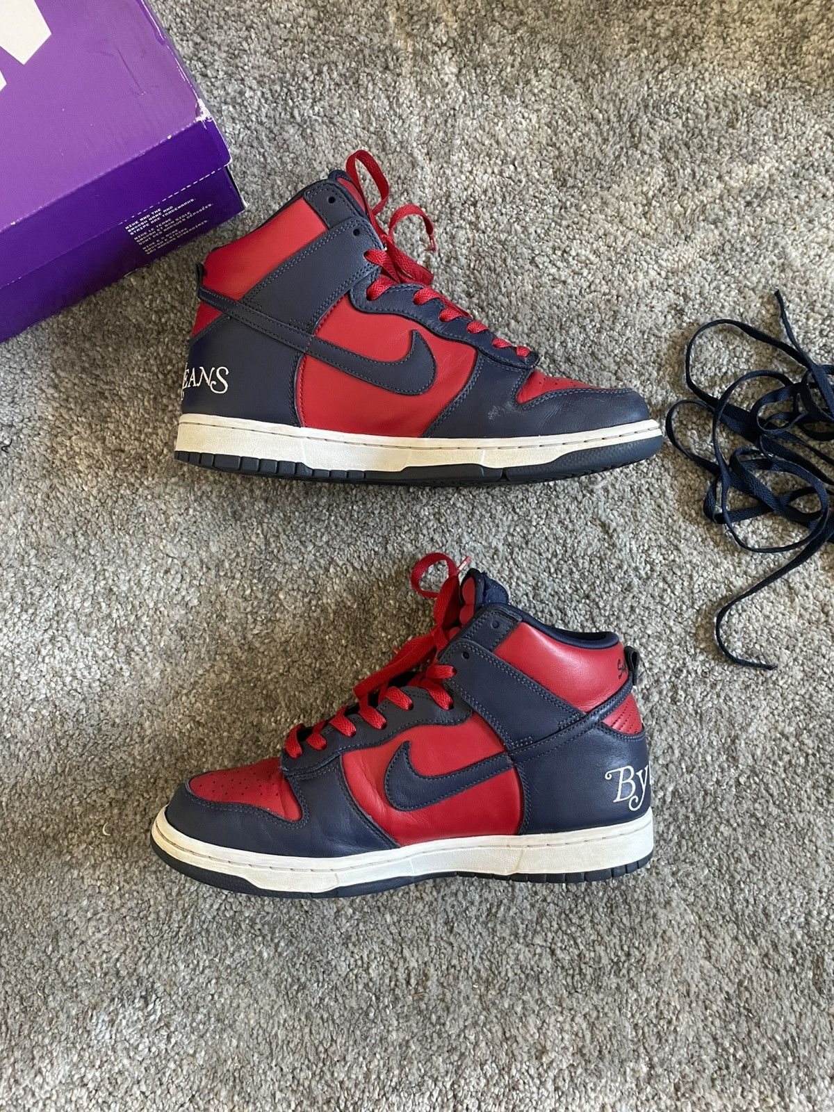 Nike × Supreme Nike Supreme SB Dunk High By Any Means Size US 9 / EU 42 - 3 Thumbnail