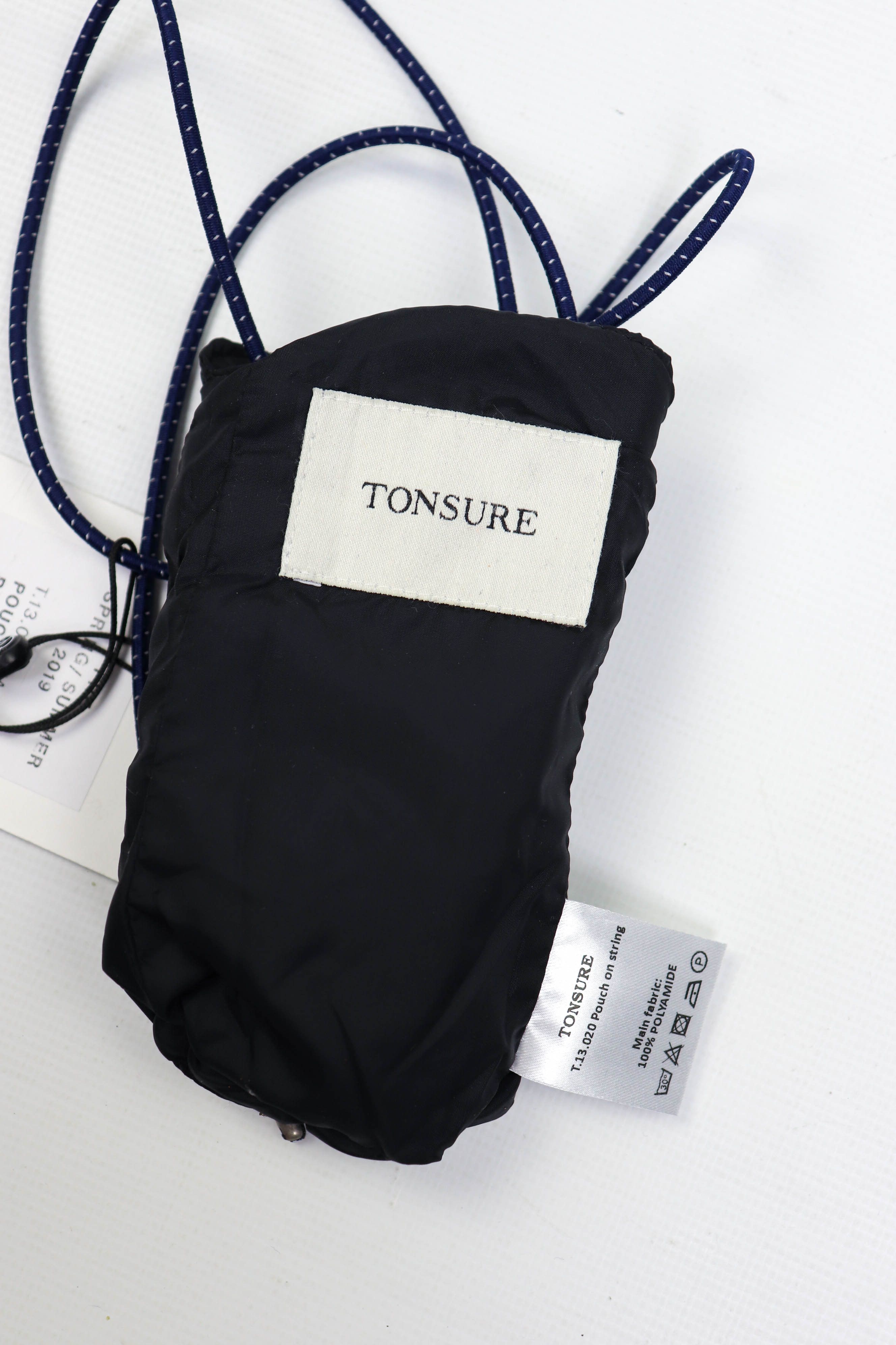 Tonsure Tonsure S/S 2019 Dark Navy Elastic Cord Detail Pouch Size ONE SIZE - 6 Thumbnail