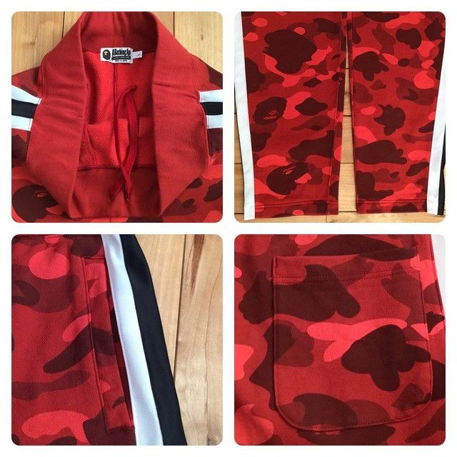 Bape BAPE Red camo sweat pants a bathing ape ★size L Size US 34 / EU 50 - 7 Thumbnail