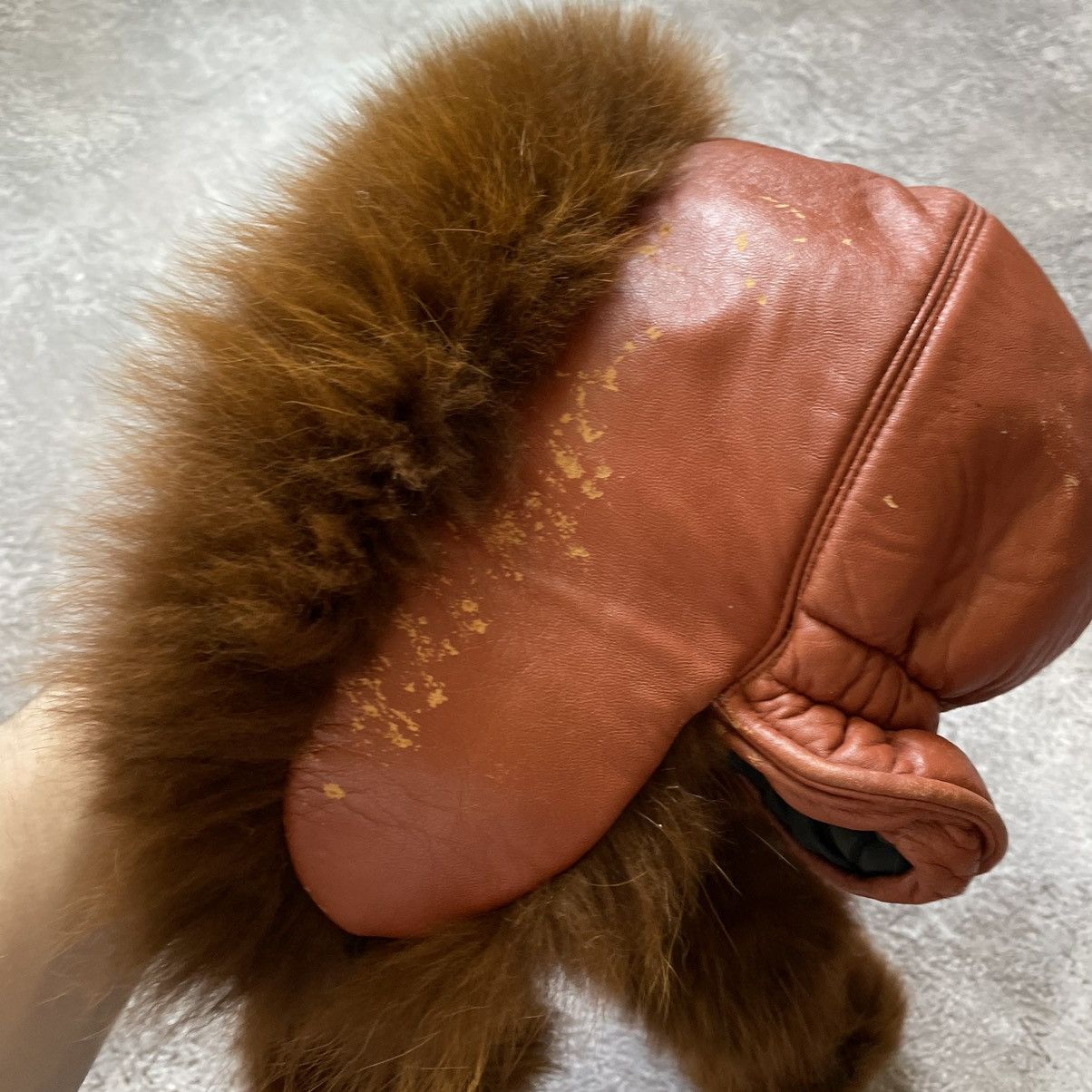 Vintage Vintage 90s Mohair Ushanka Beanie Faux Fur Brown Slim OS Size ONE SIZE - 4 Thumbnail